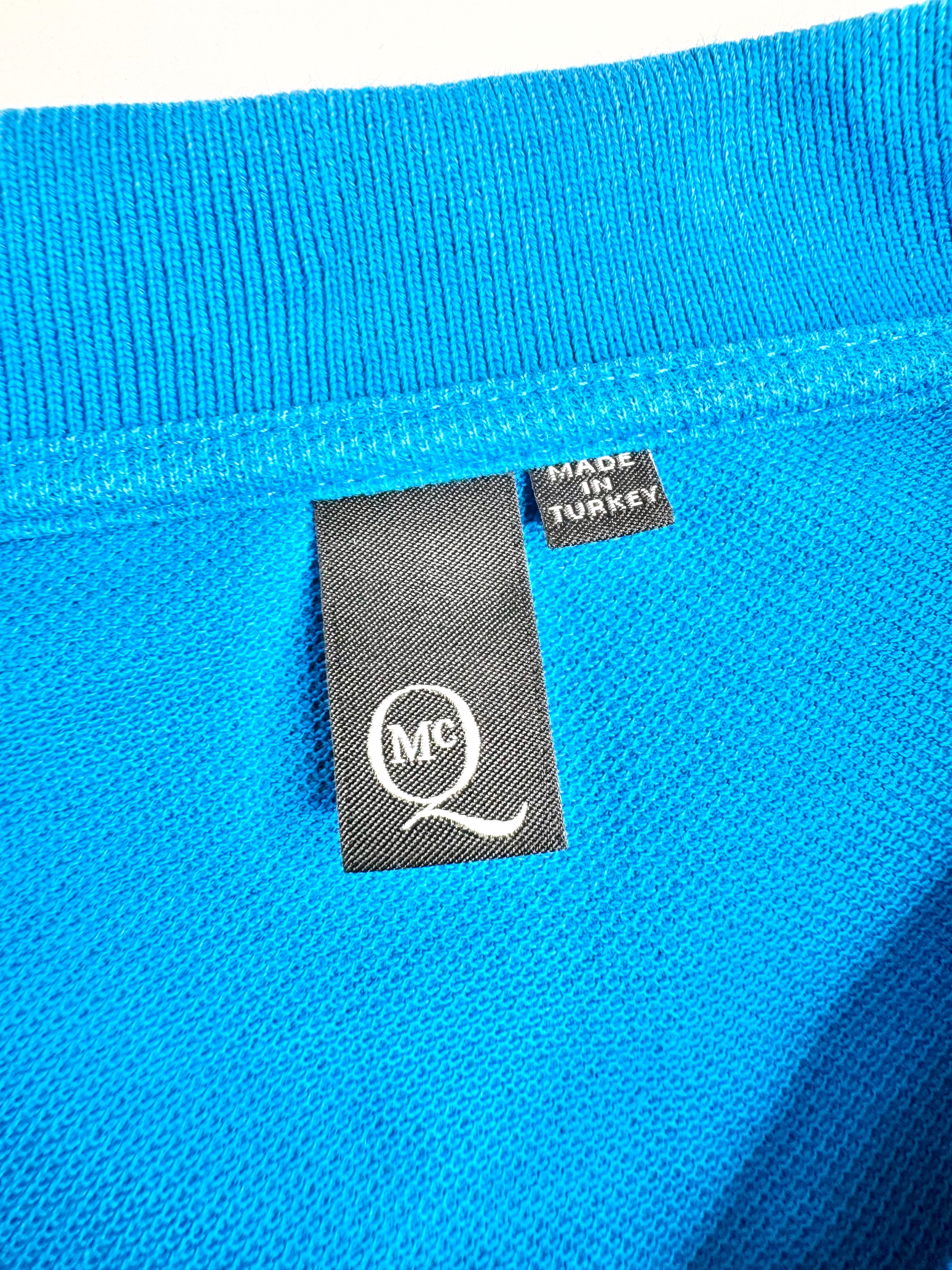 McQ Cerulean Blue Polo Top - XL