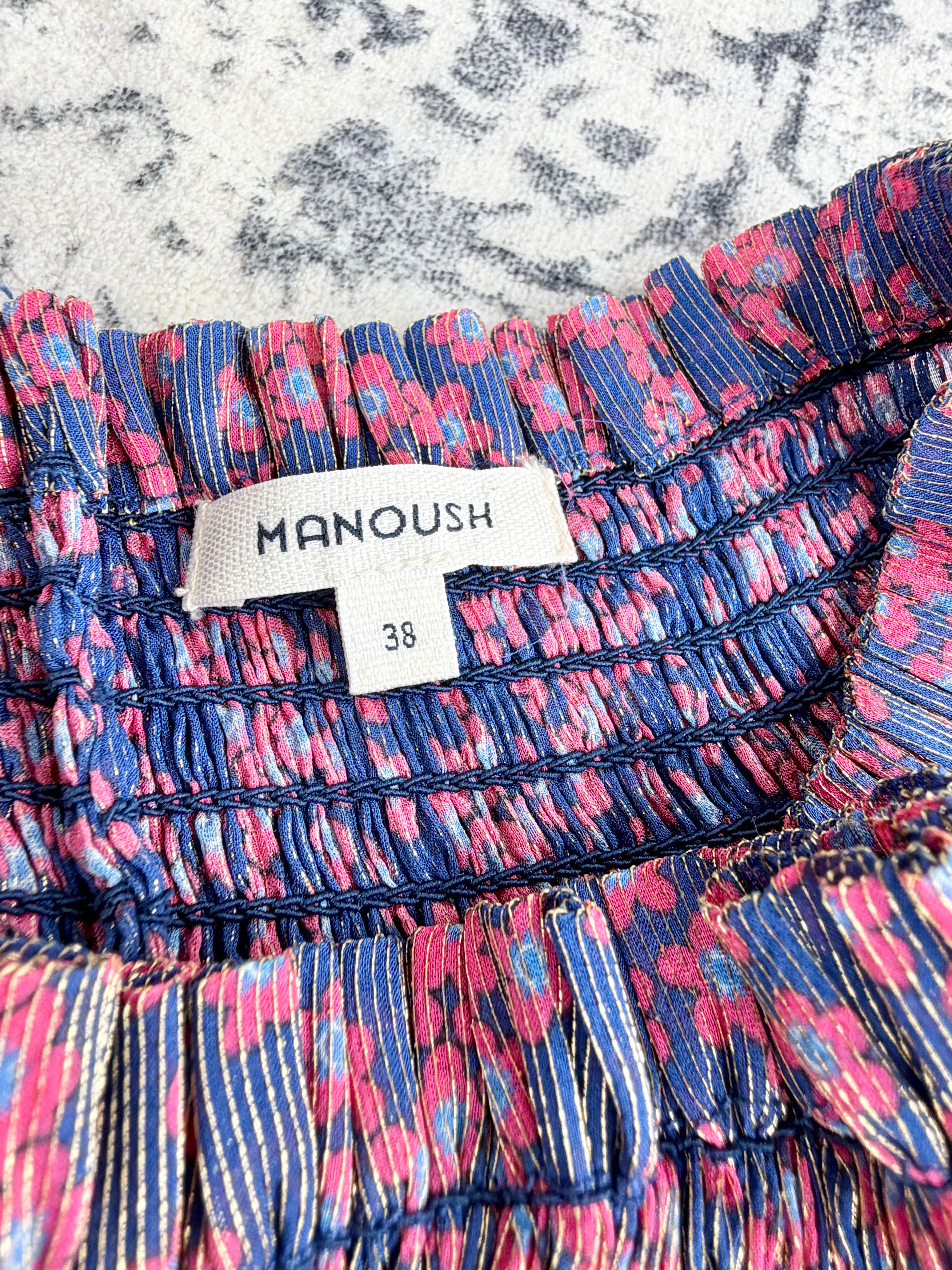 Manoush Violet & Mauve Floral Blouse - AU10