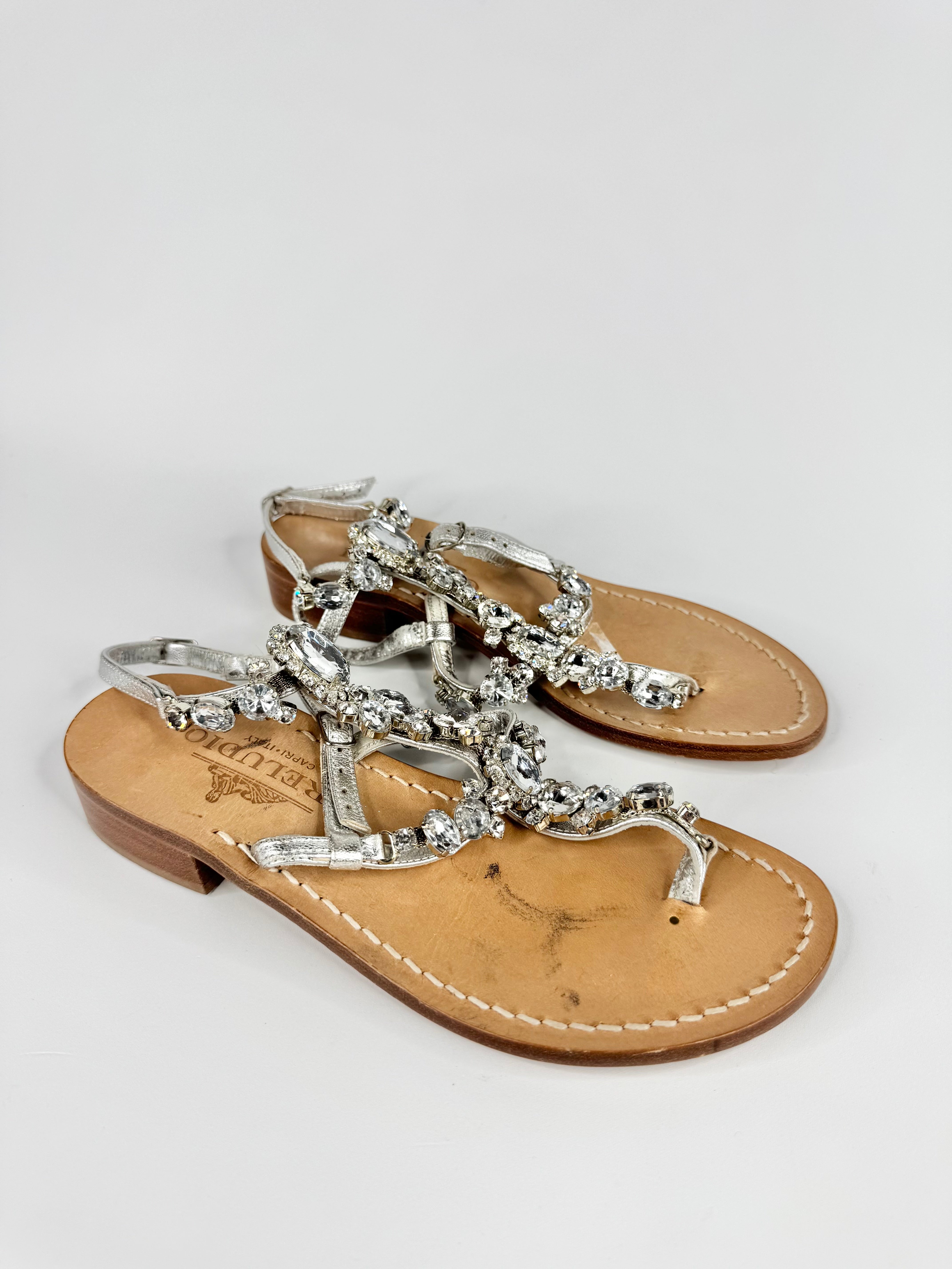 Preludio Capri Crystal Embellished Capri Style Flats - EU37