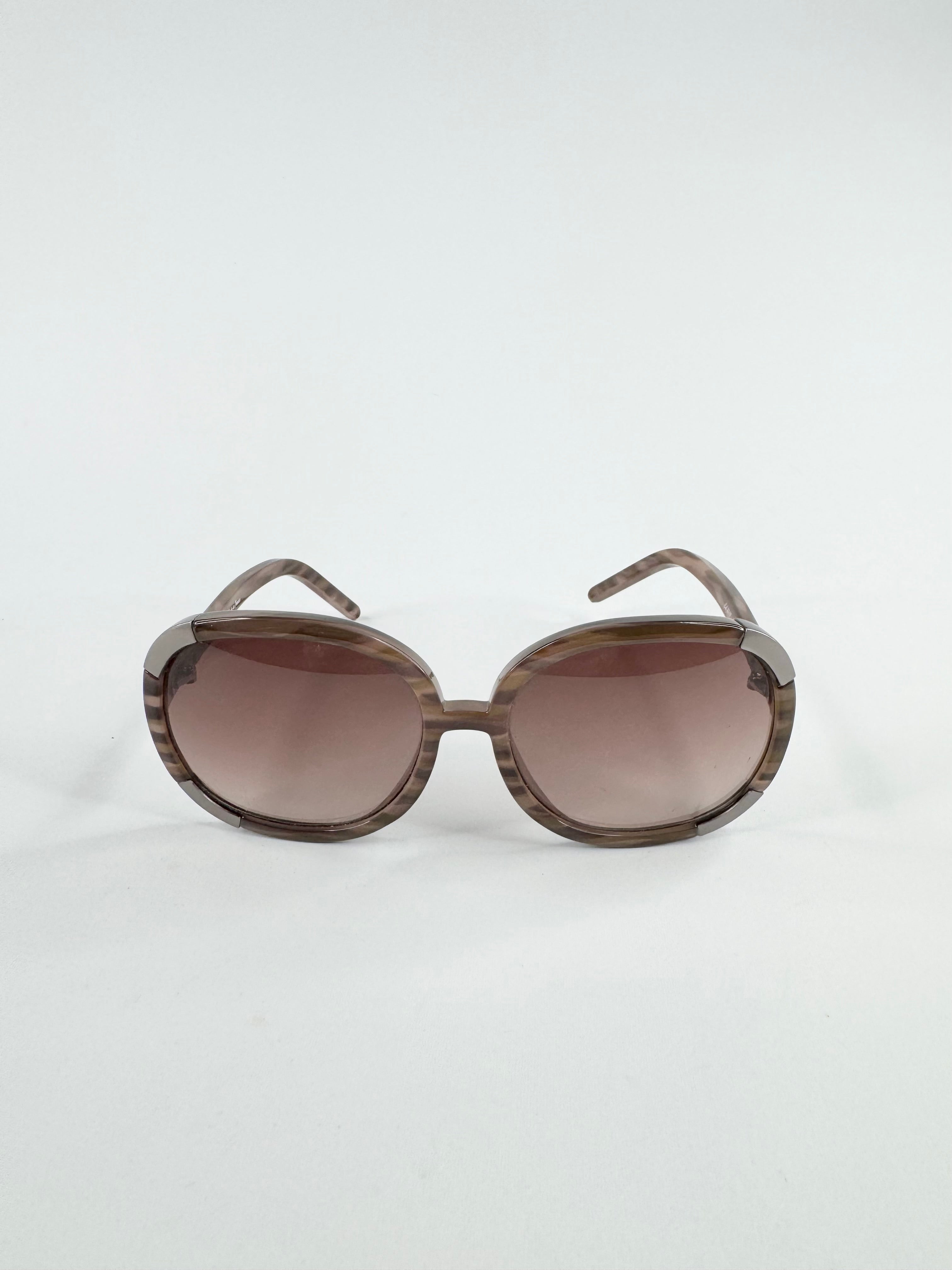 Chloé Brown 'Myrte' Round Sunglasses