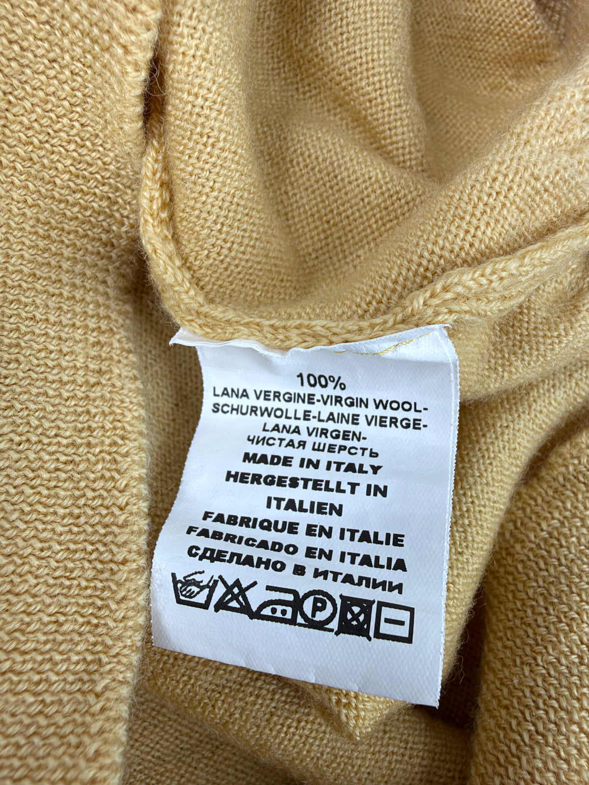 Gransasso Butter Yellow Wool Jumper - M