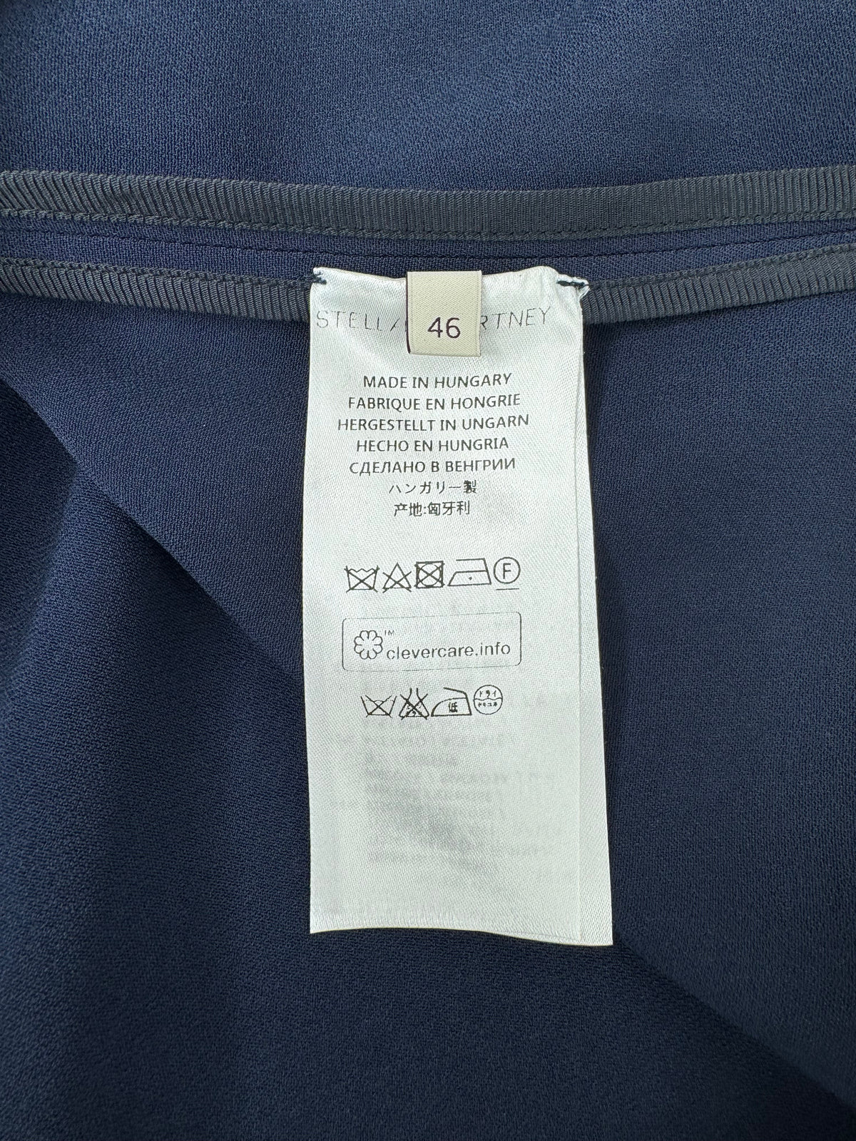 Stella McCartney 2015 Midnight Blue Half Zip - AU14/16