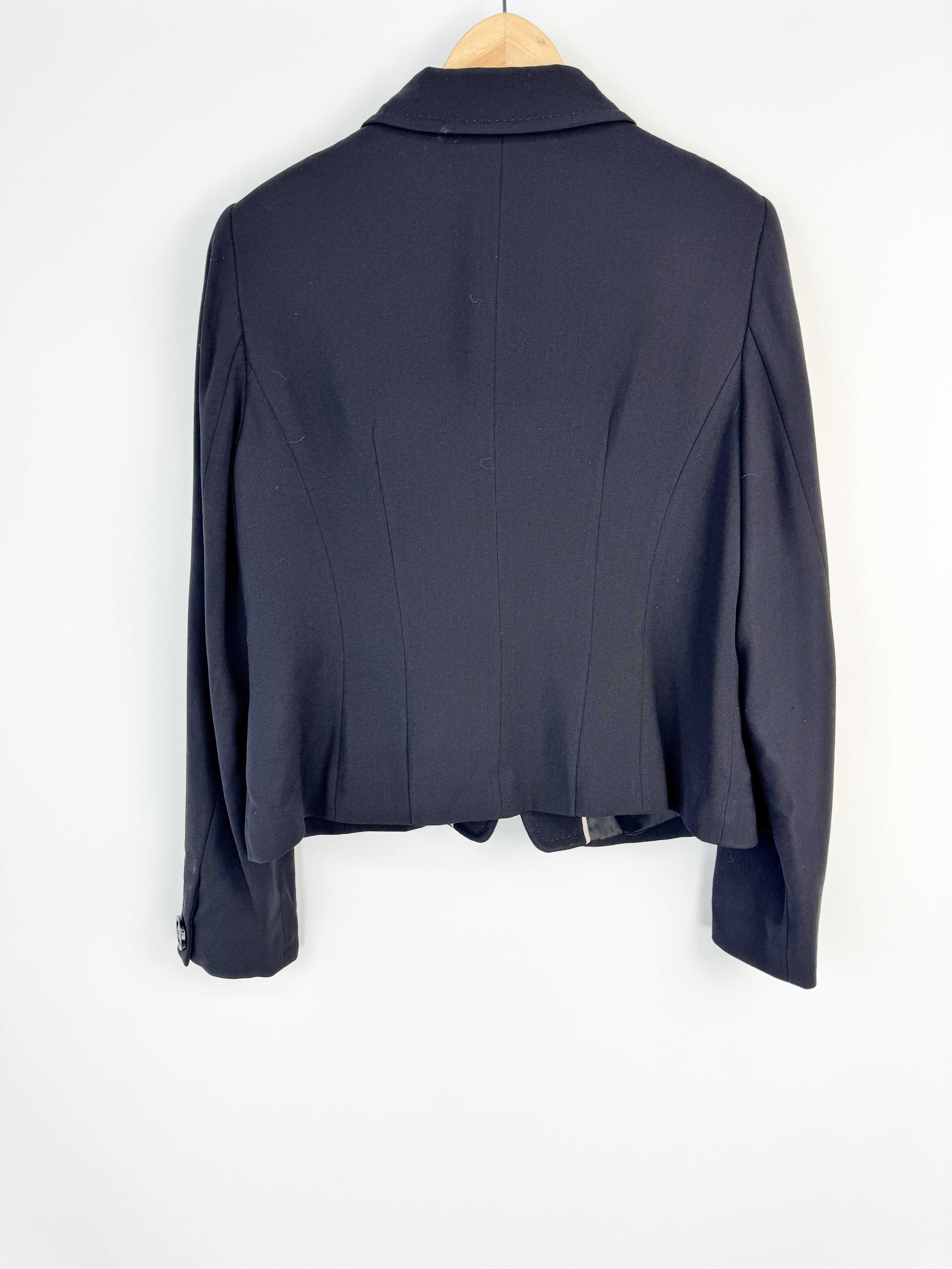 Anna Thomas Black Retro Style Wool Blend Jacket - AU14