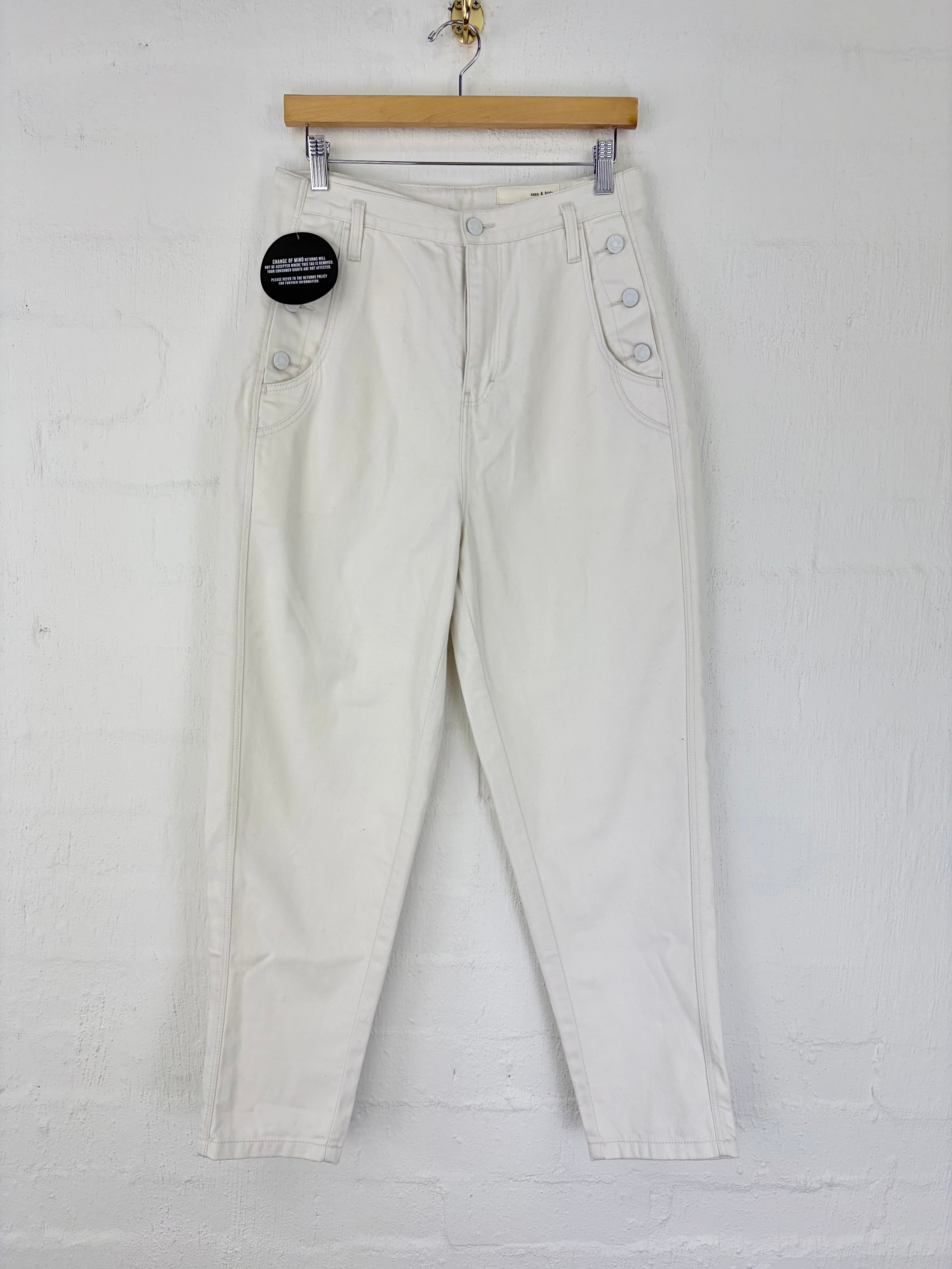Sass & Bide 'Dream My Mind' White Jean NWT - AU12