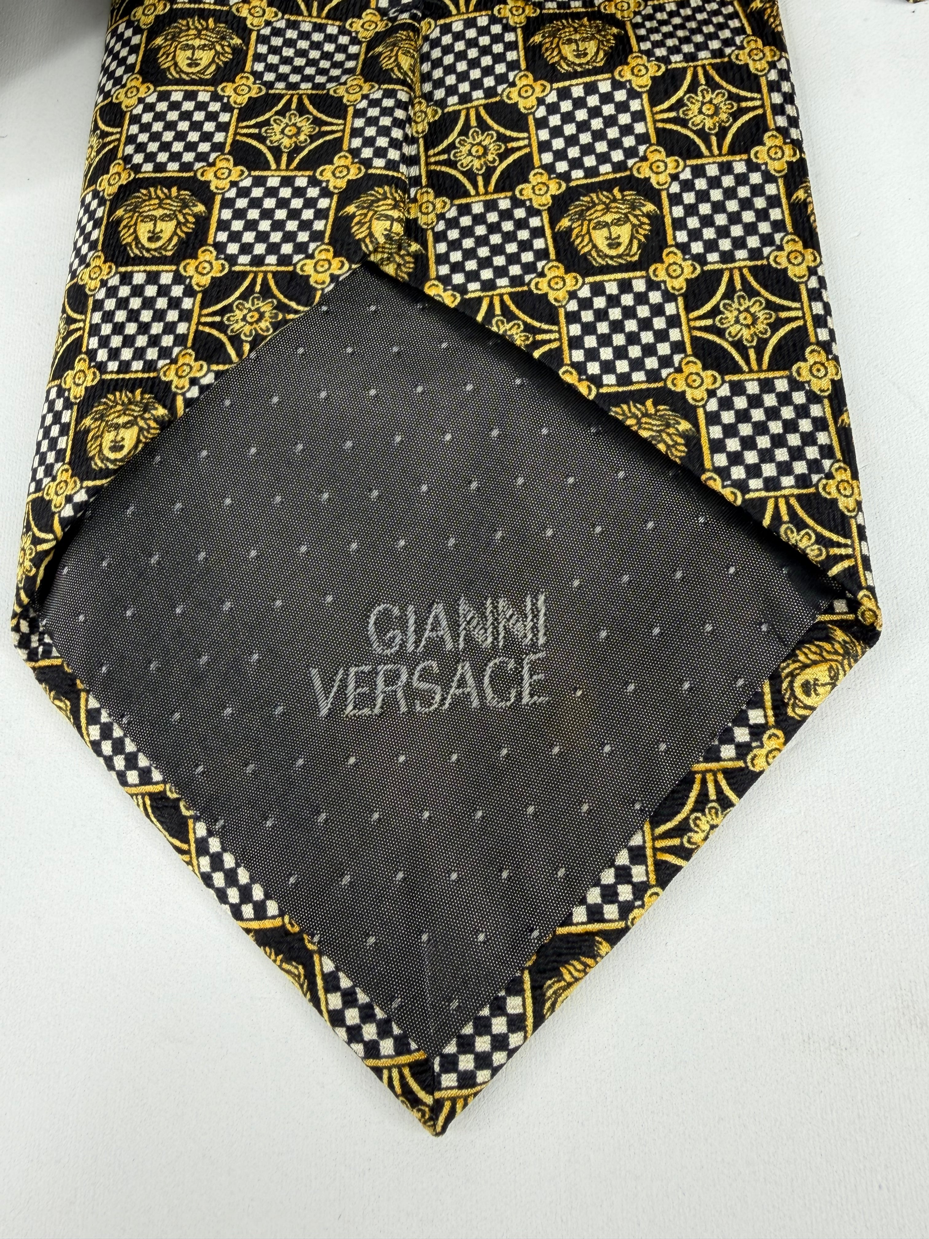 Vintage Gianni Versace Classic Medusa Printed Tie
