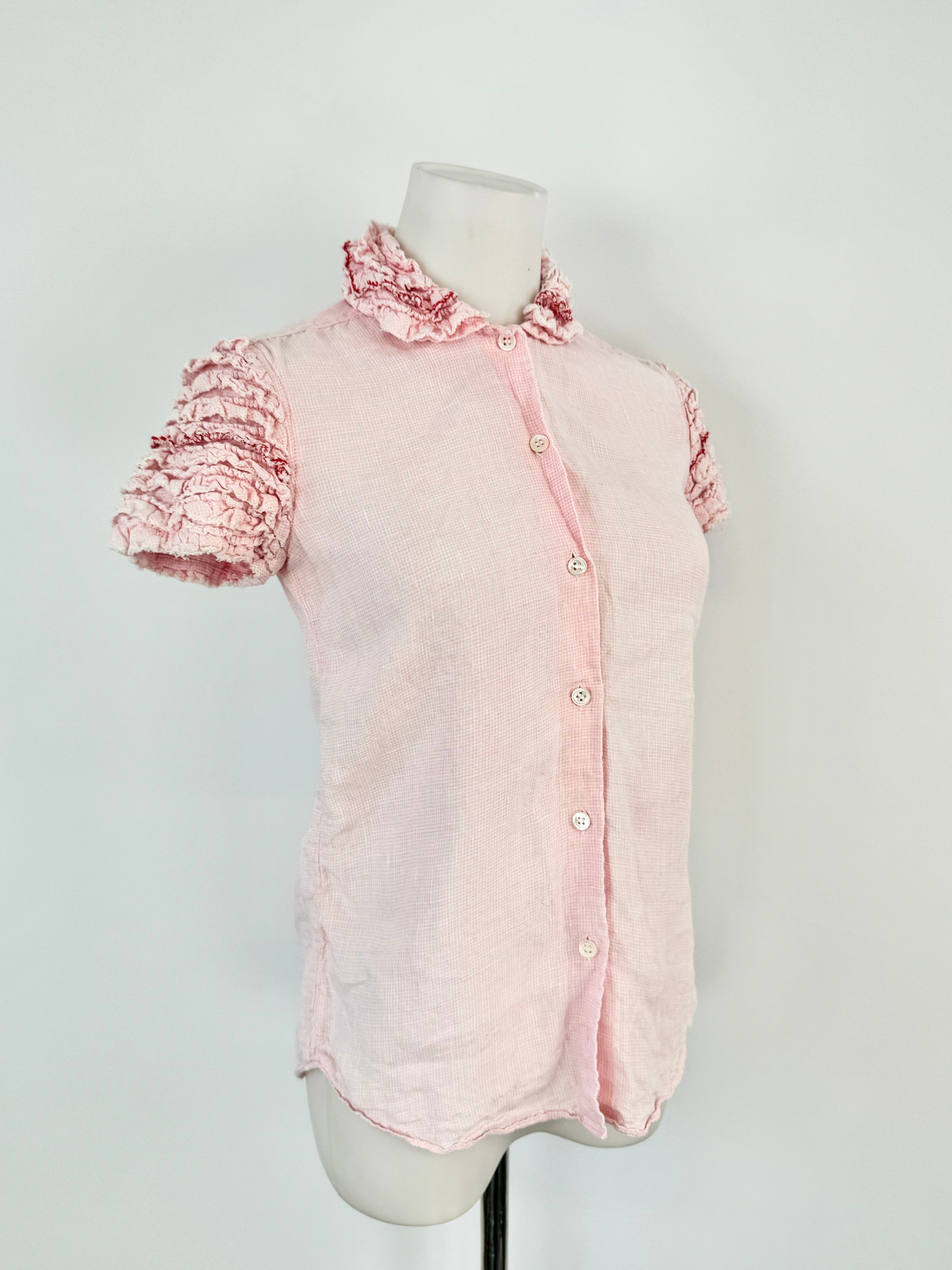 Jupe by Jackie Pink Gingham Cap Sleeve Blouse - AU6