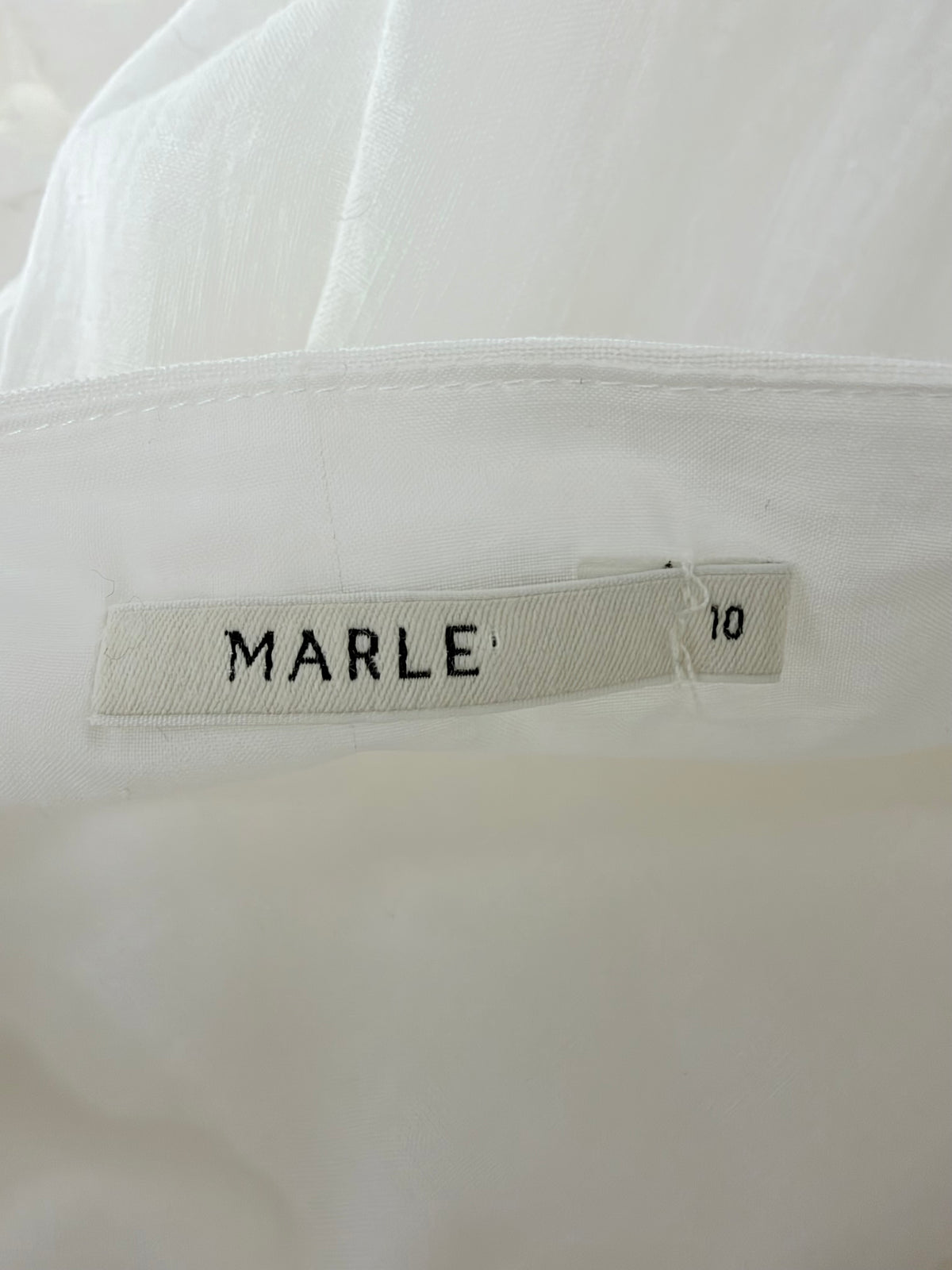 Marle 'Ingrid' Ivory Linen Long Sleeve Midi Dress - AU10