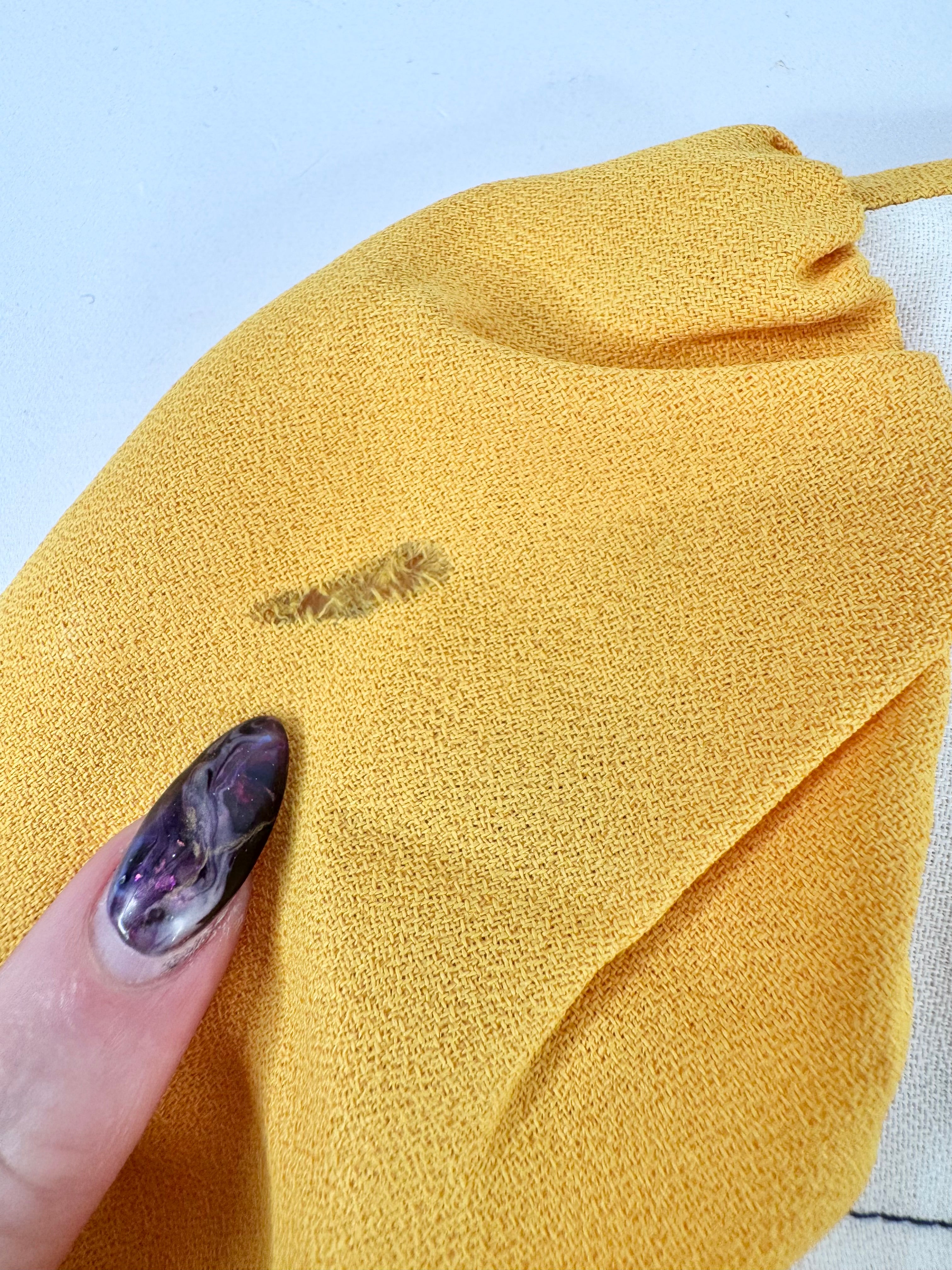 Vintage Thomas Wardle Sunflower Yellow & White Dress - AU6/8