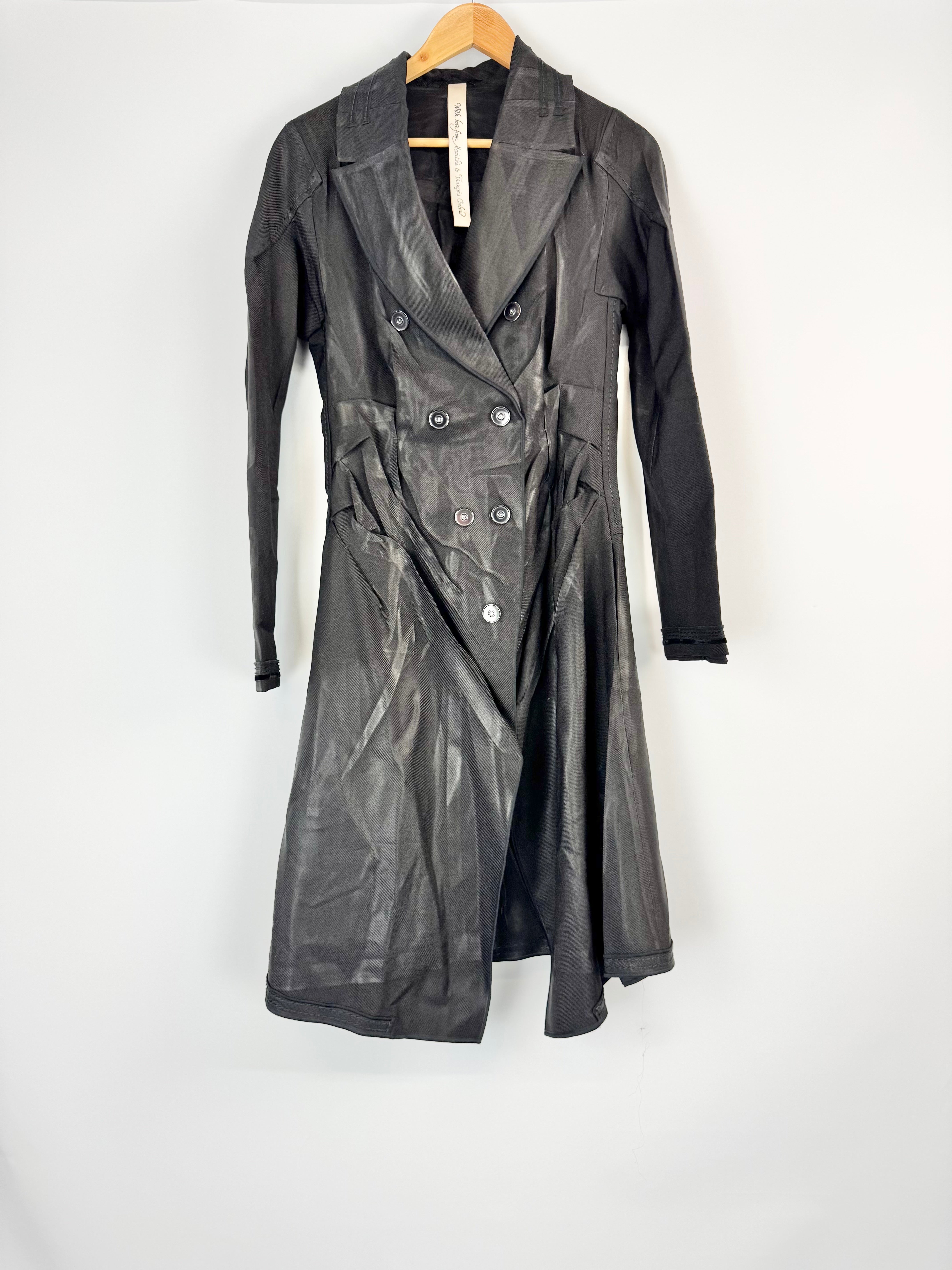 Marithe + Francois Girbaud Black Trench Coat Size - AU12