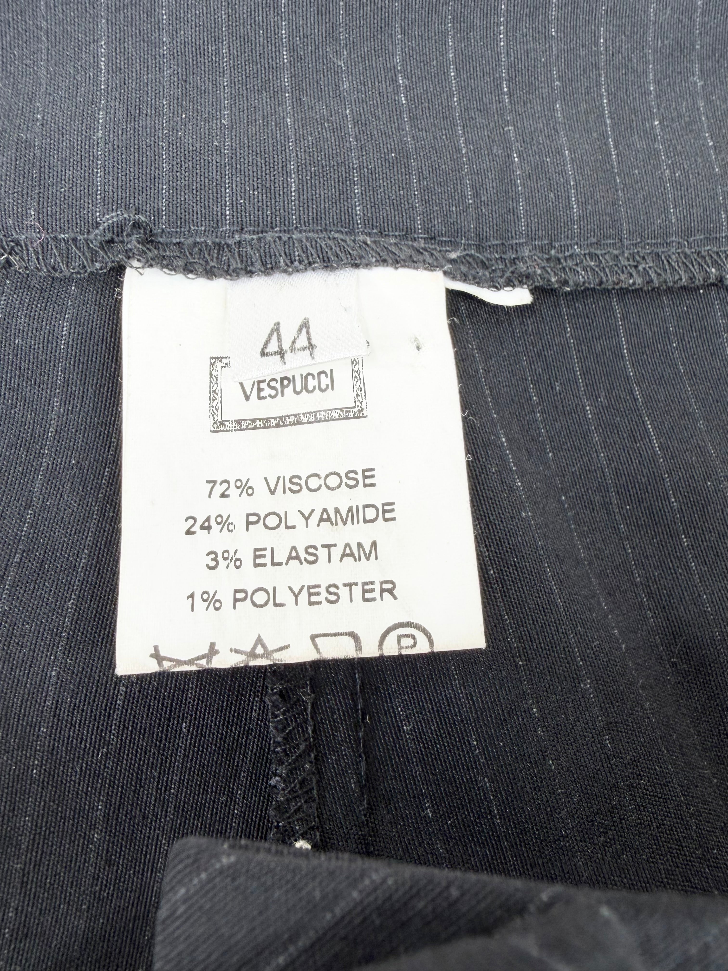 Vespucci Black Pinstriped Slacks - AU12