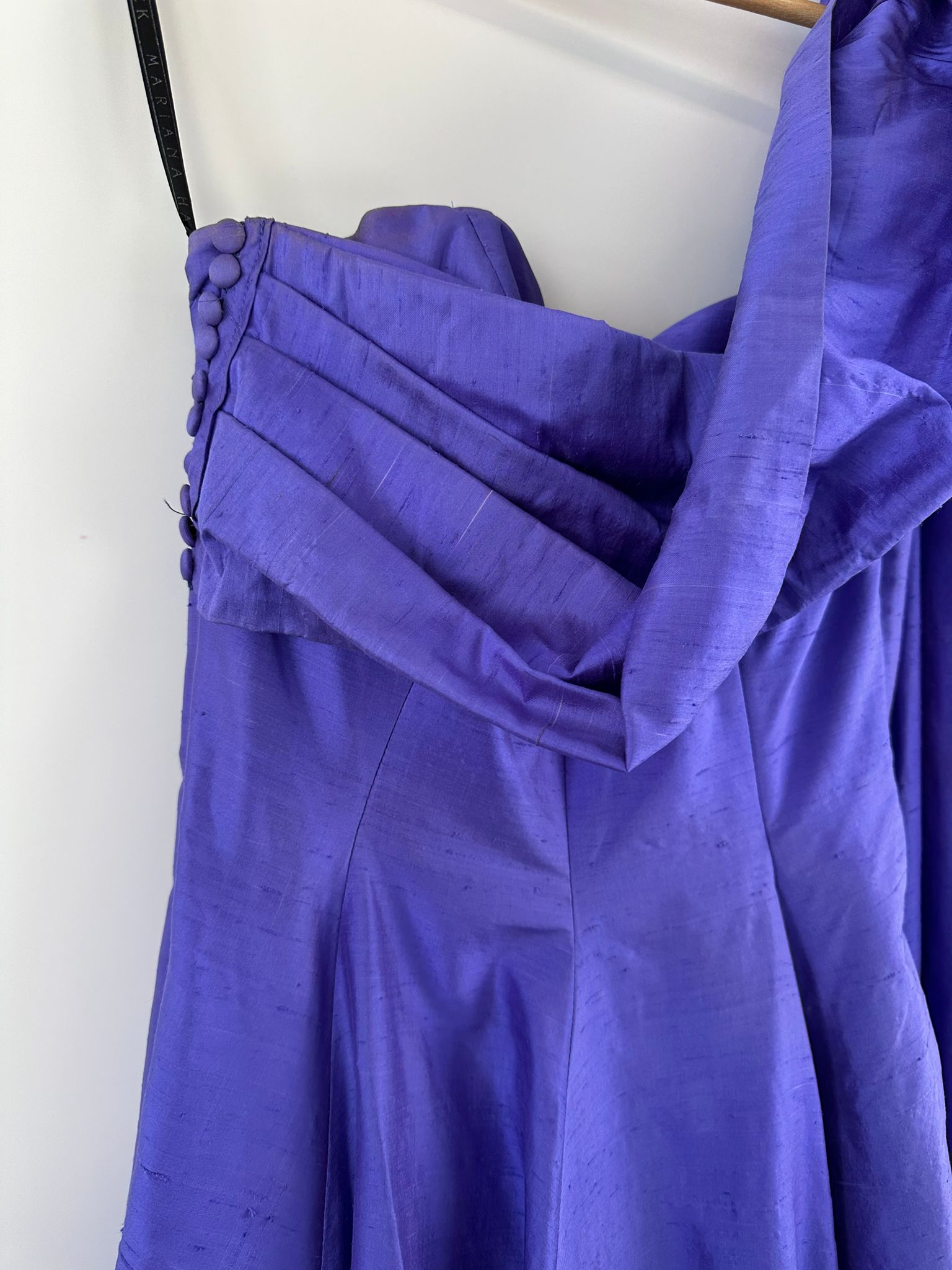 MFW Vintage Mariana Hardwick Wisteria Blue Silk Taffeta Gown - AU10