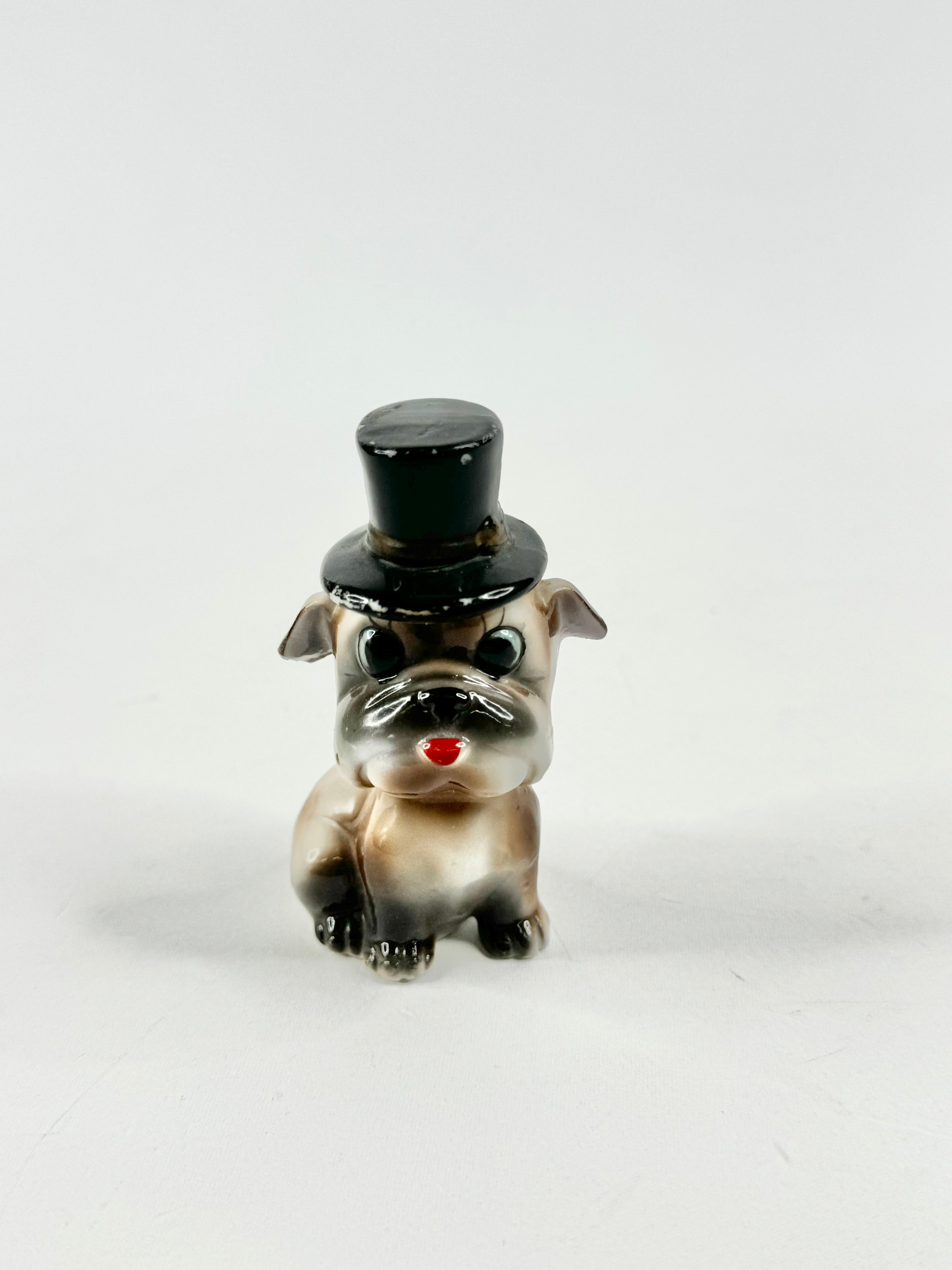Mid Century Small Porcelain Bulldog Ornament