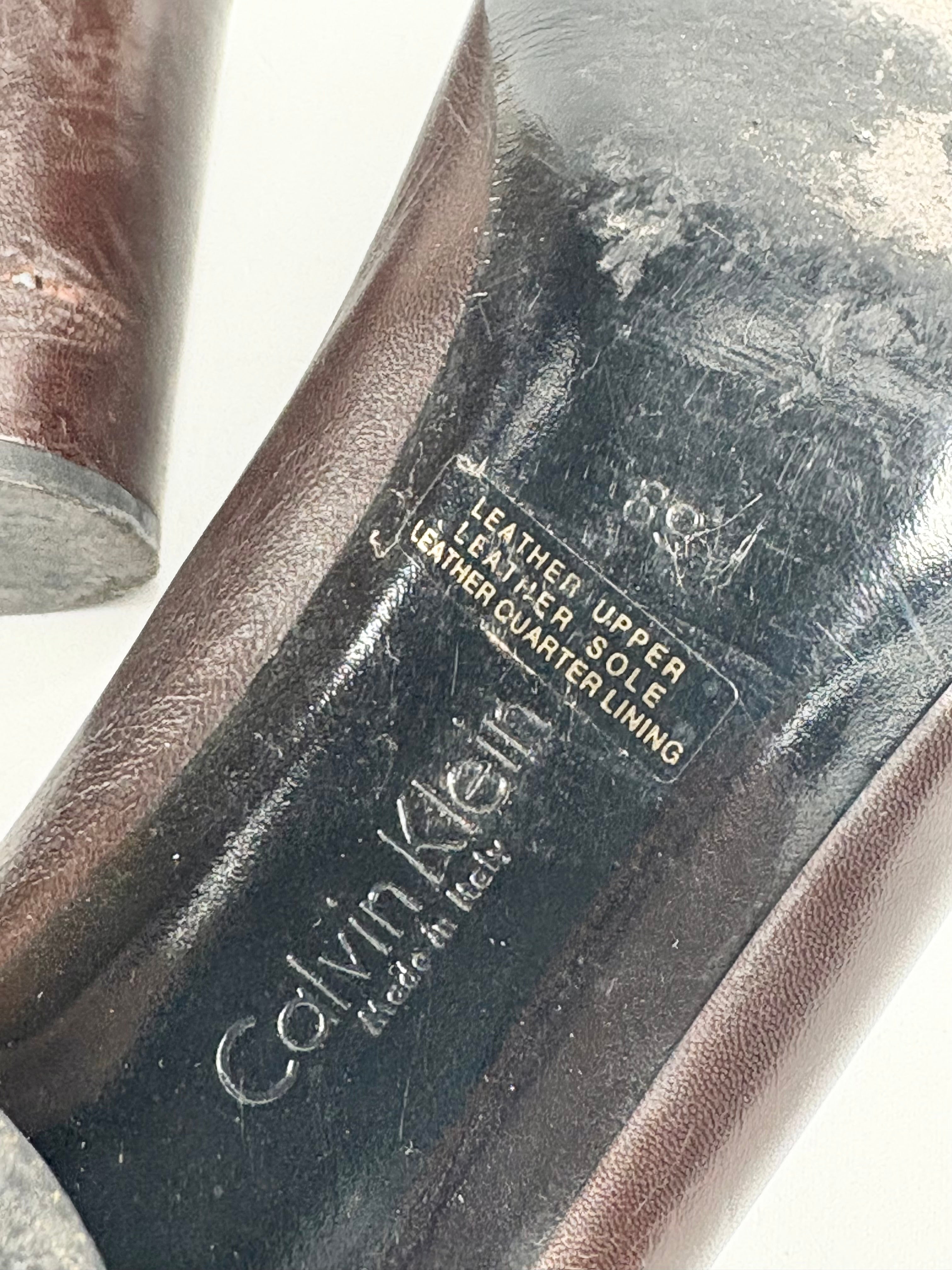 Calvin Klein Chocolate Brown Leather Pumps - EU39