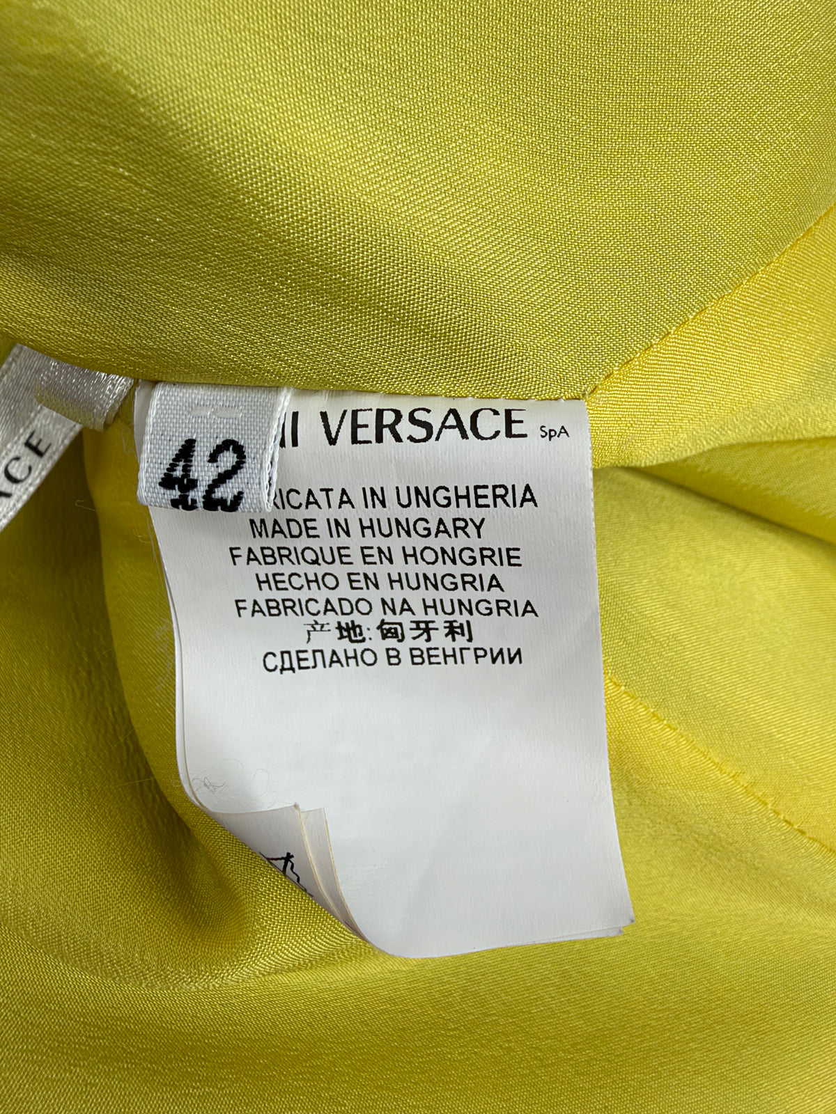 Versace Collection Grey and White Abstract Geometric Patterned Sheath Dress - AU10/12