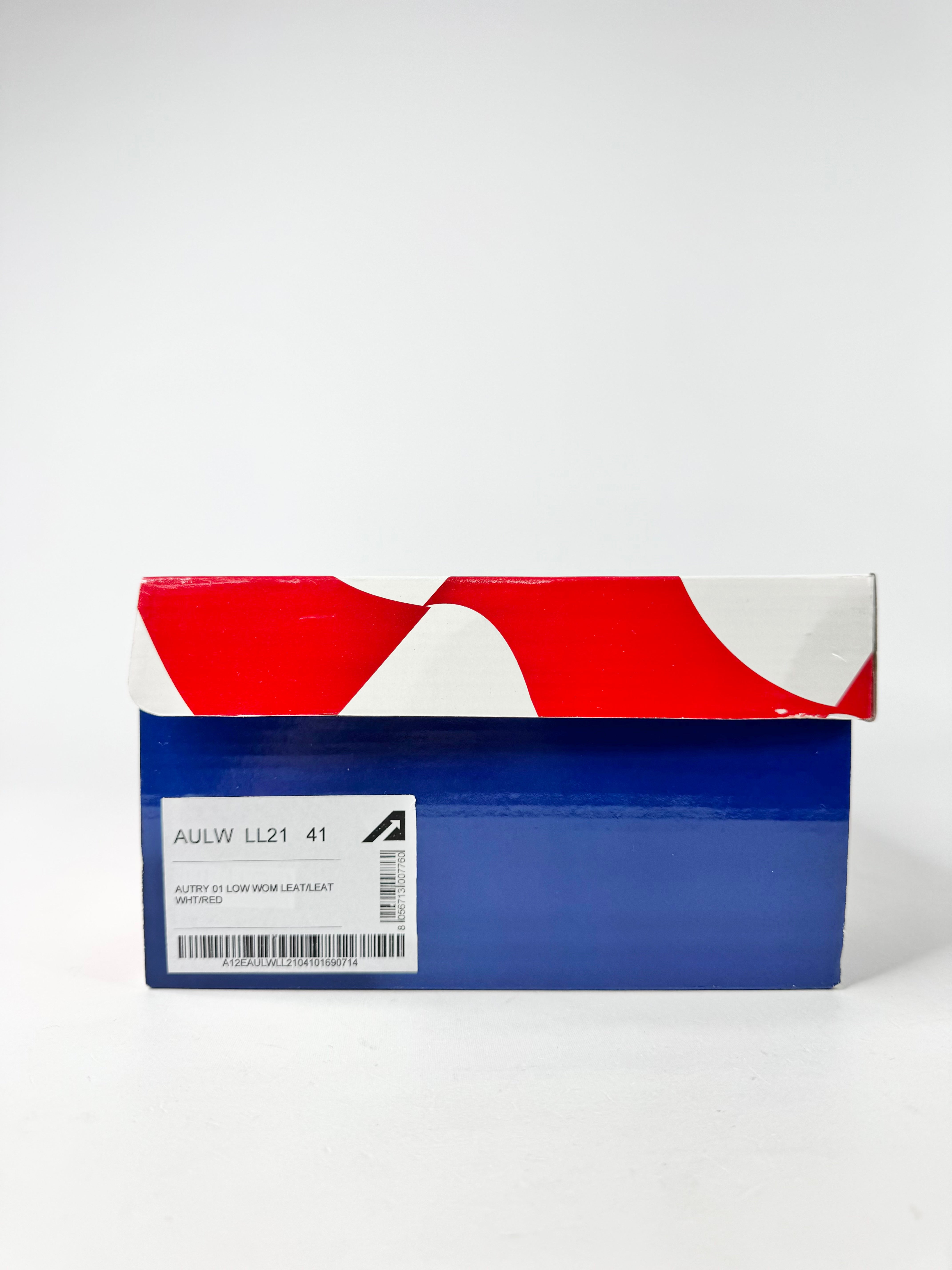 Autry 01 Red & White Low Top Leather Sneakers - EU41