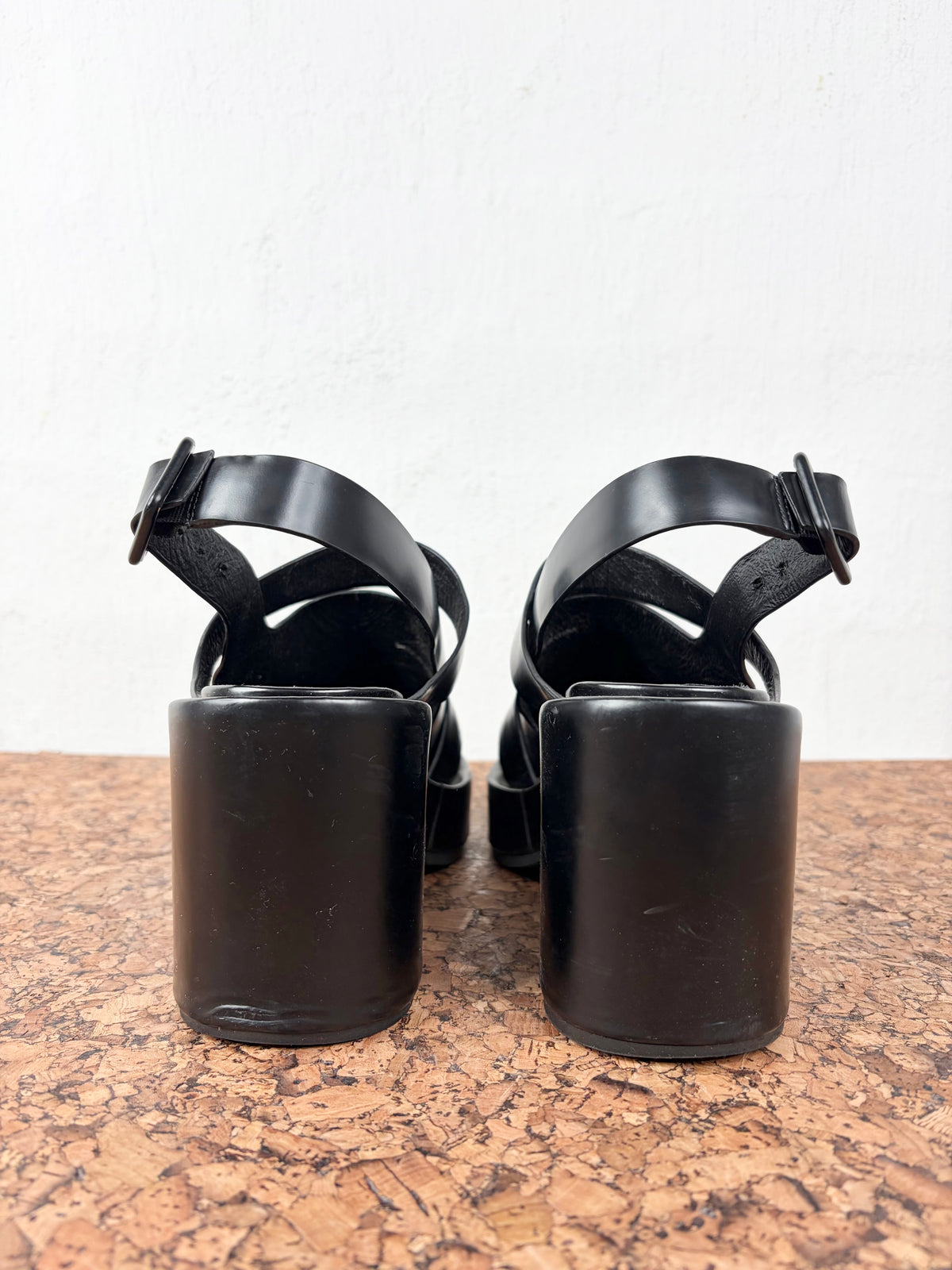 Alpha60 Black Heeled Sandal - EU39