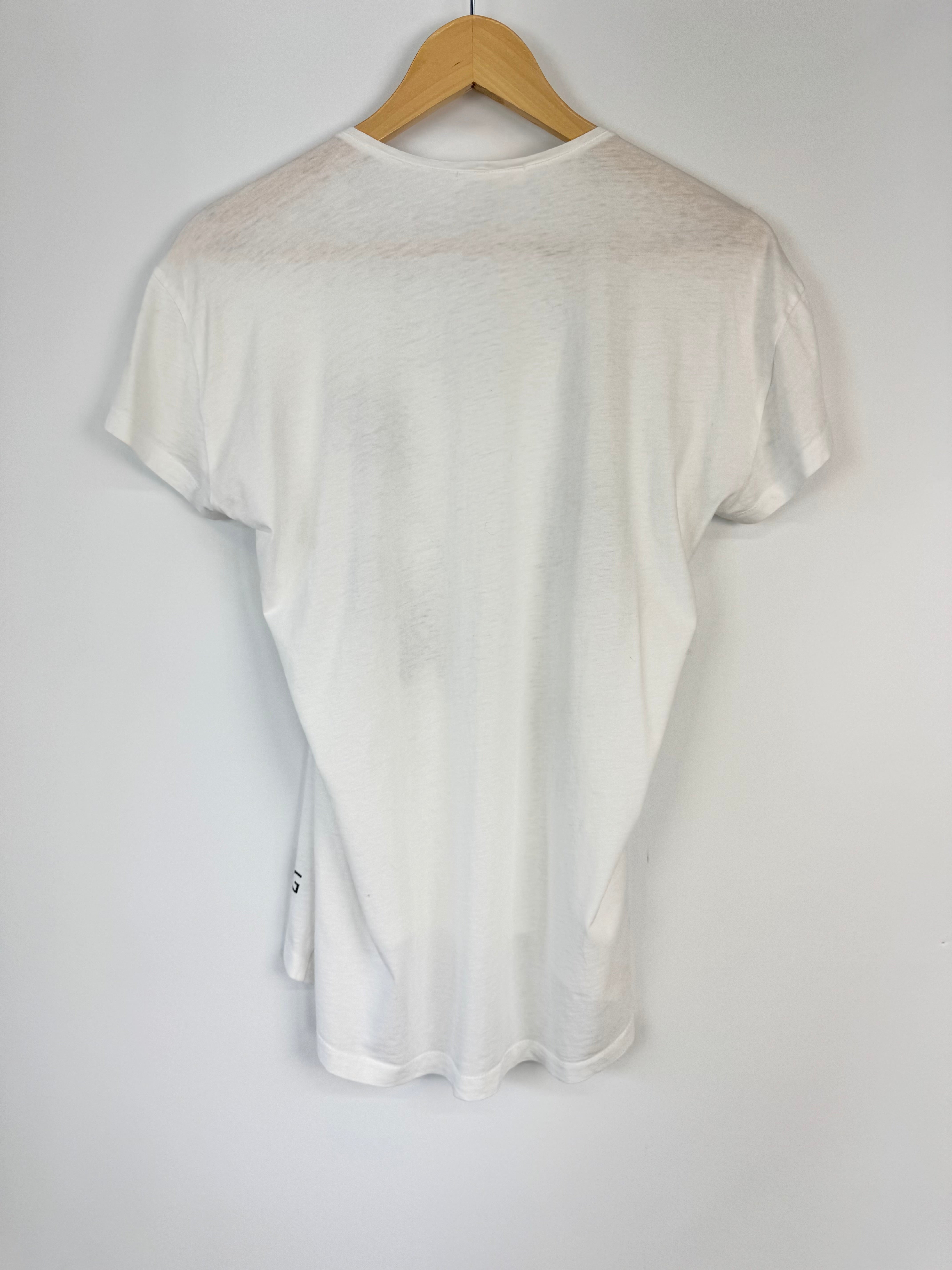 Stine Goya White Abstract Face Portrait Print T-Shirt - AU10
