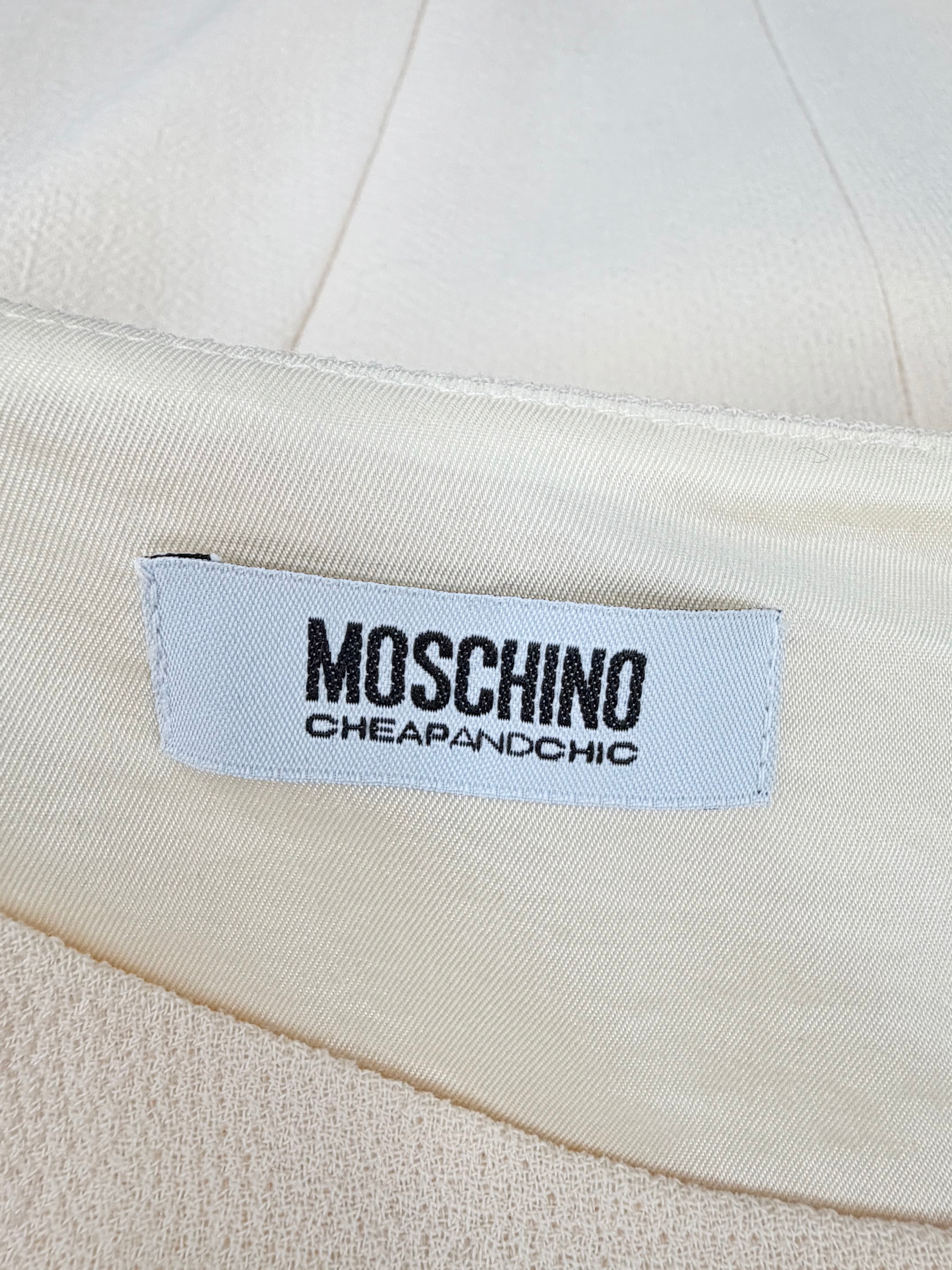 Moschino Cheap & Chic Vanilla Wool Midi Dress - AU10/12