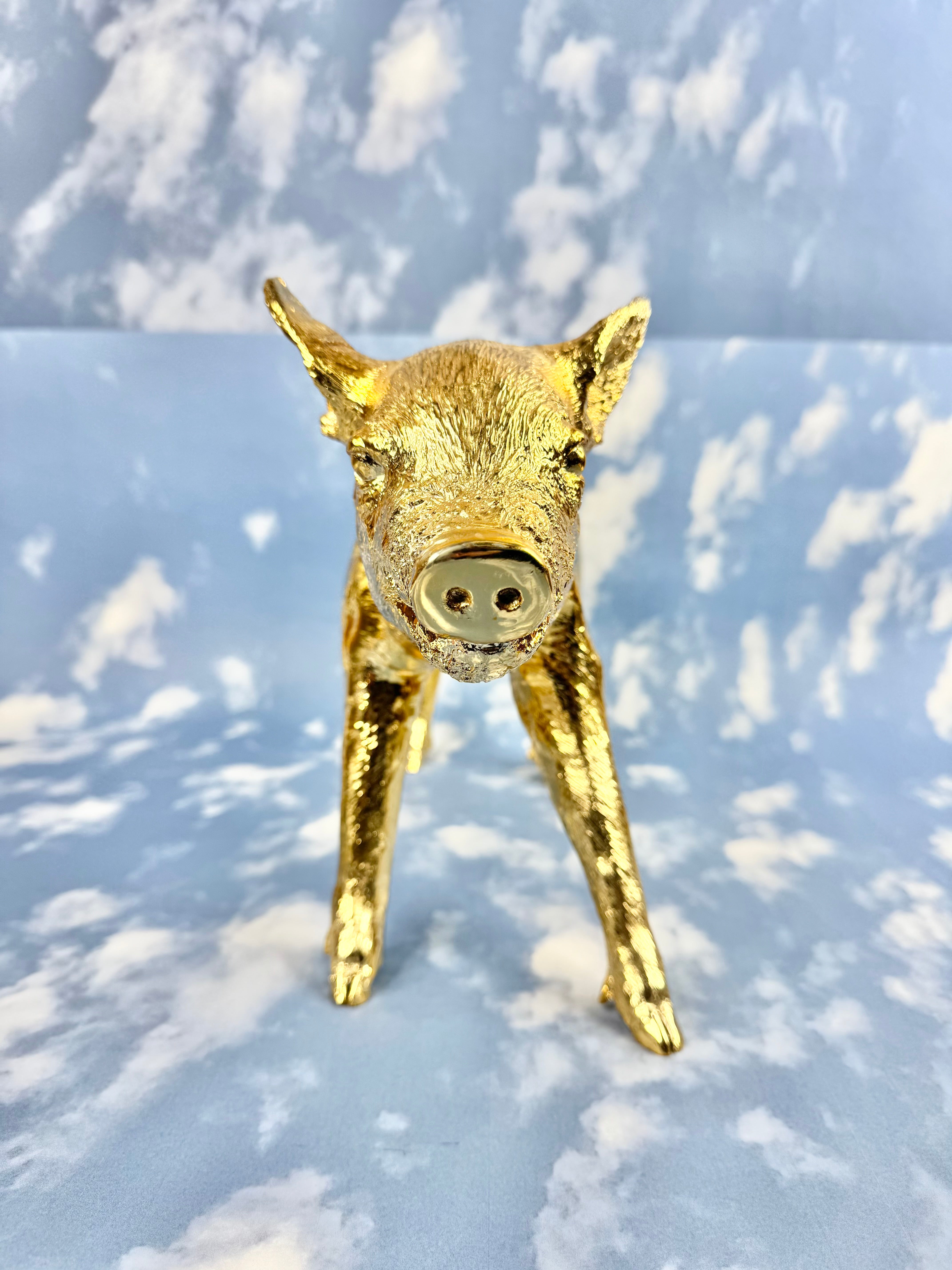 Harry Allen for Areaware Gold Chrome Piggy Bank