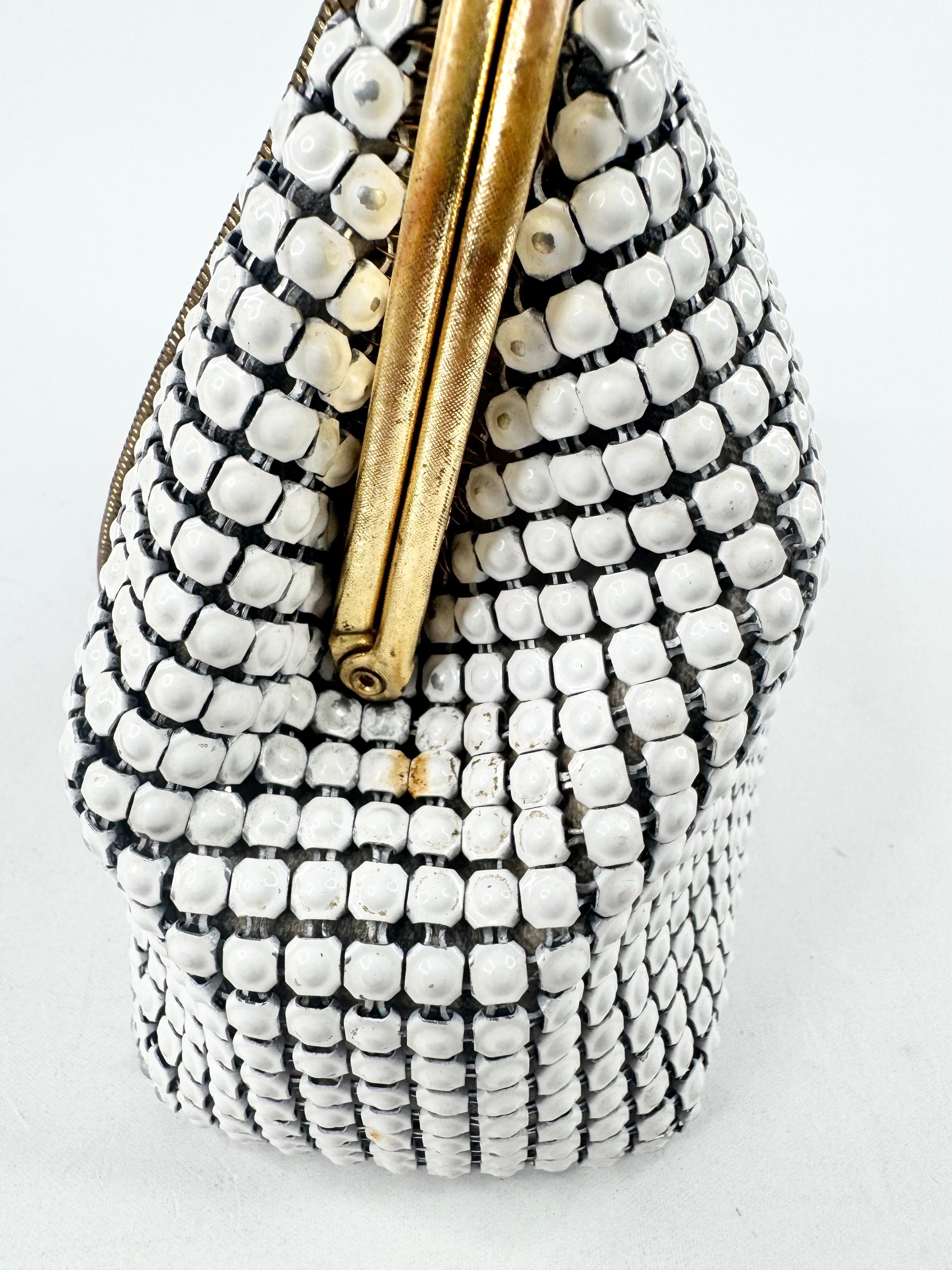 Vintage Oroton White Metal Mesh Bag