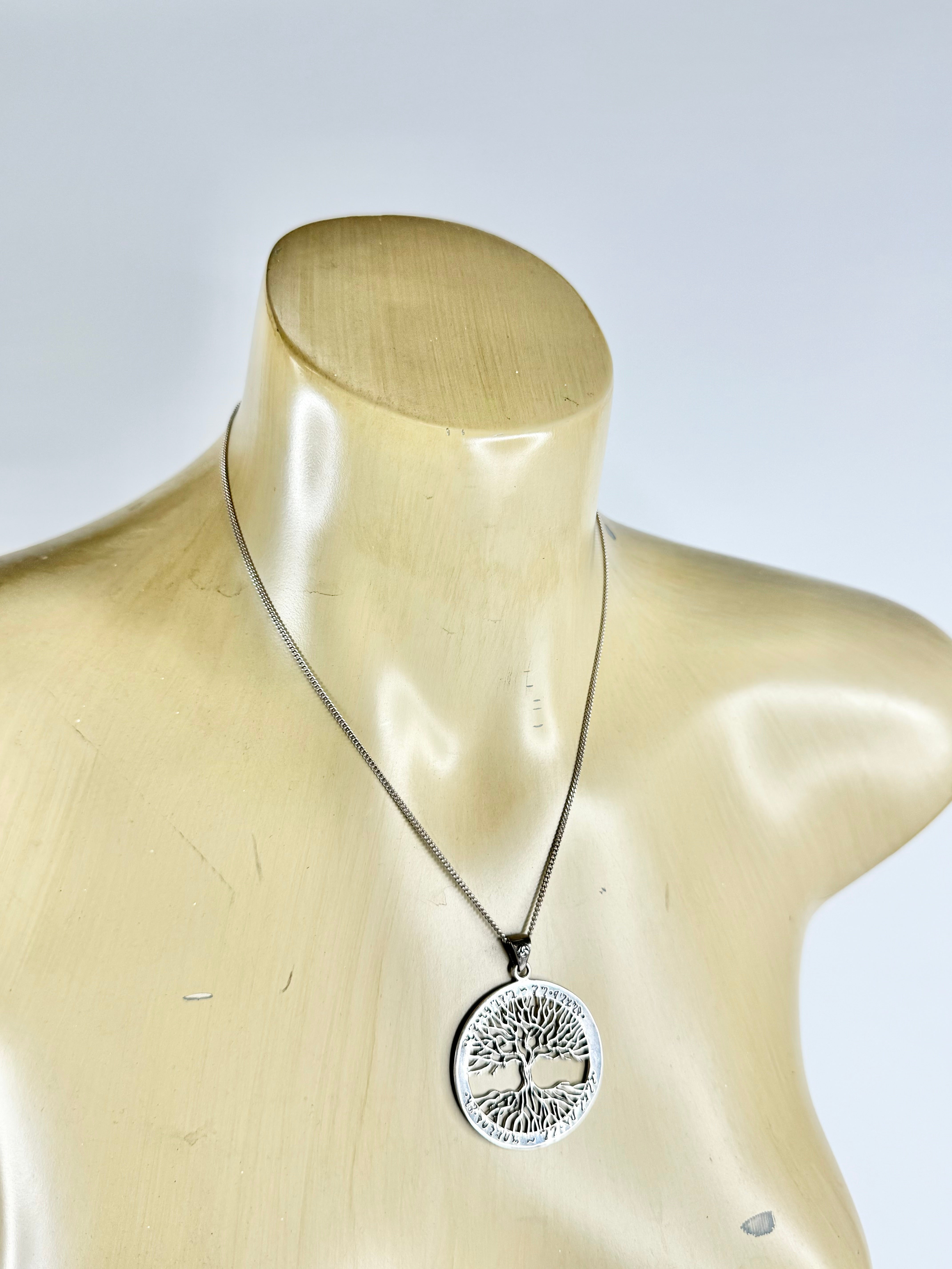 Silver Yggdrasil Tree of Life Pendant