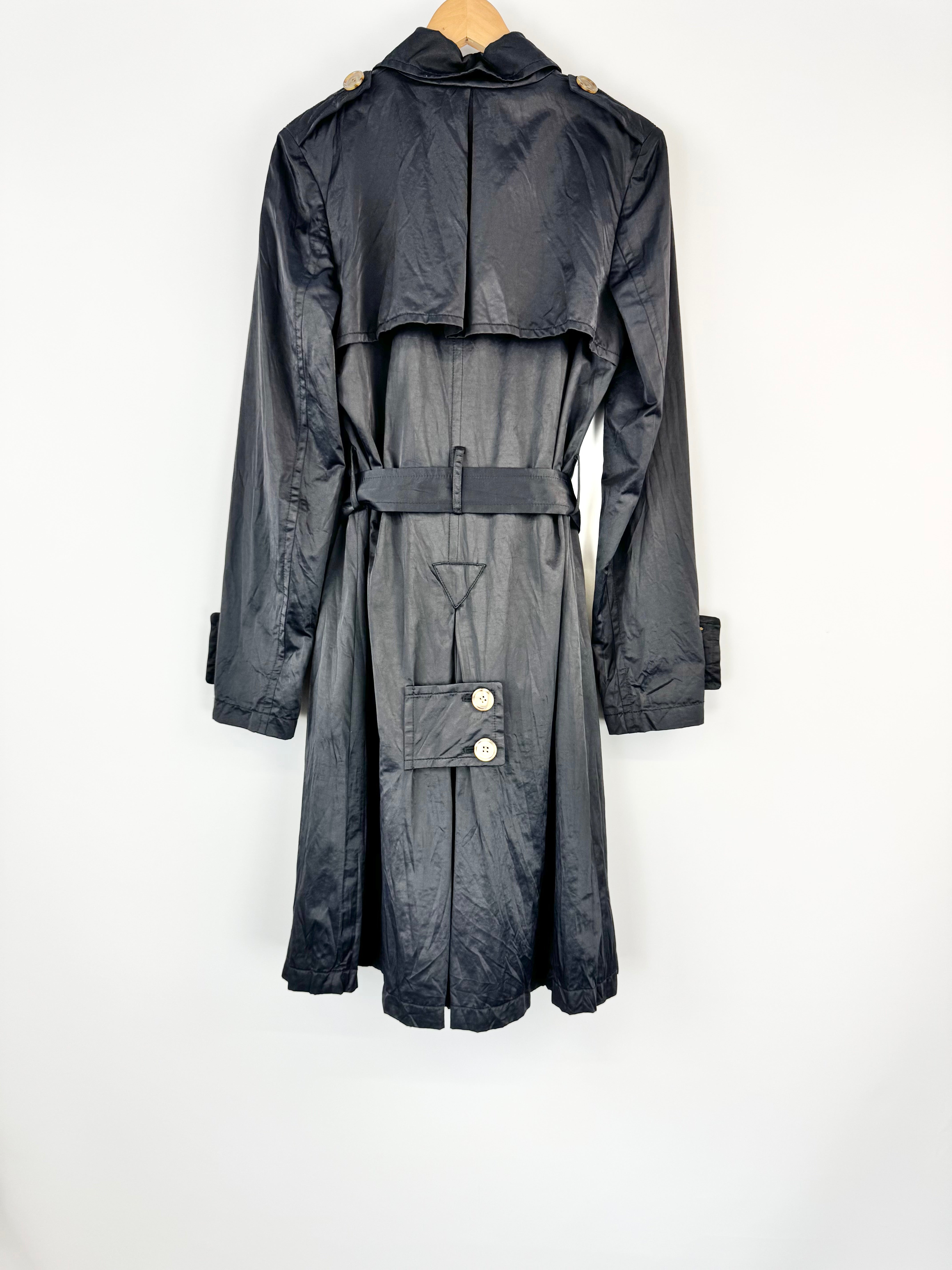 Husk Lightweight Black Trench Coat - AU10