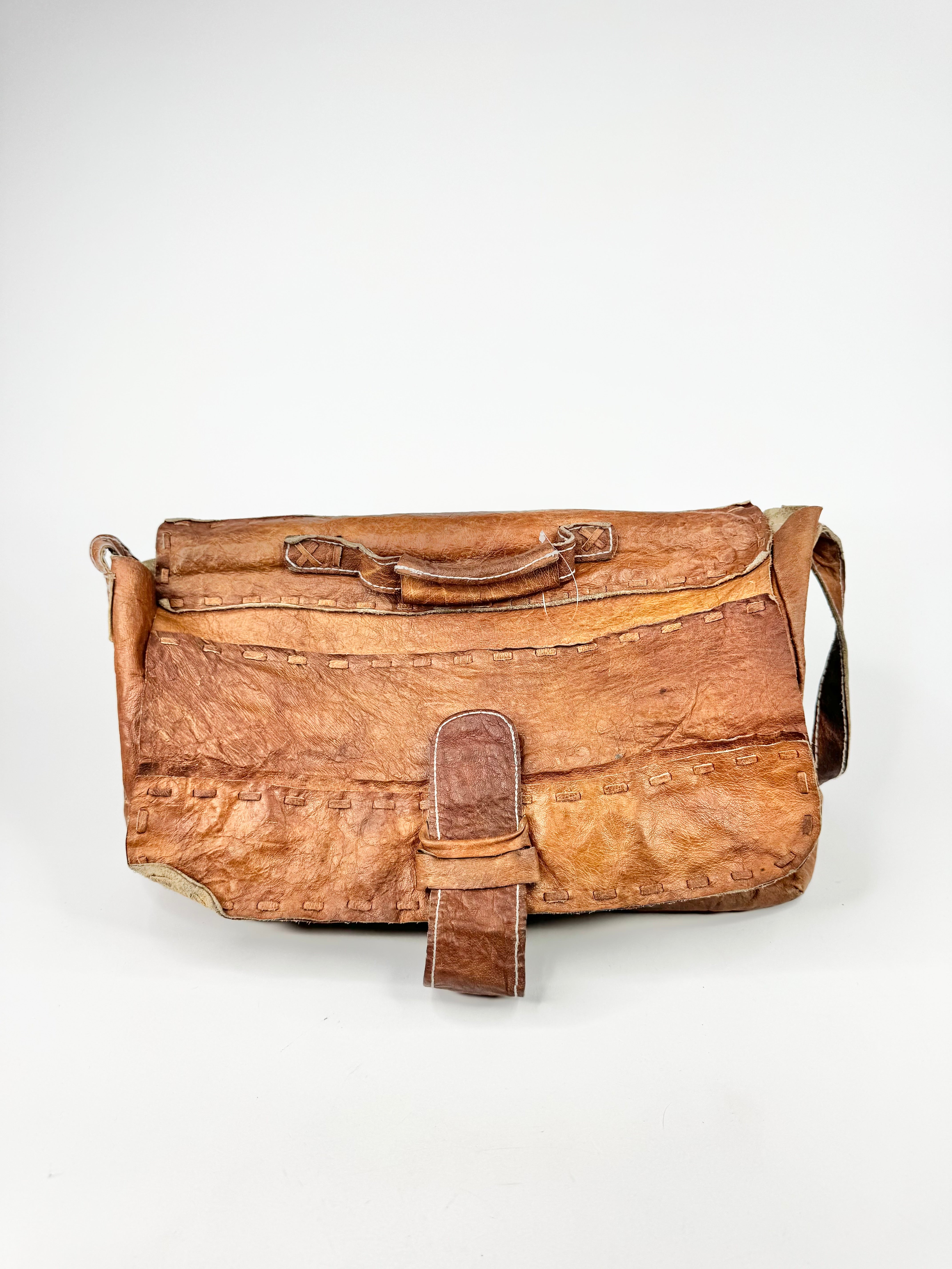 Handmade Tan Leather Satchel