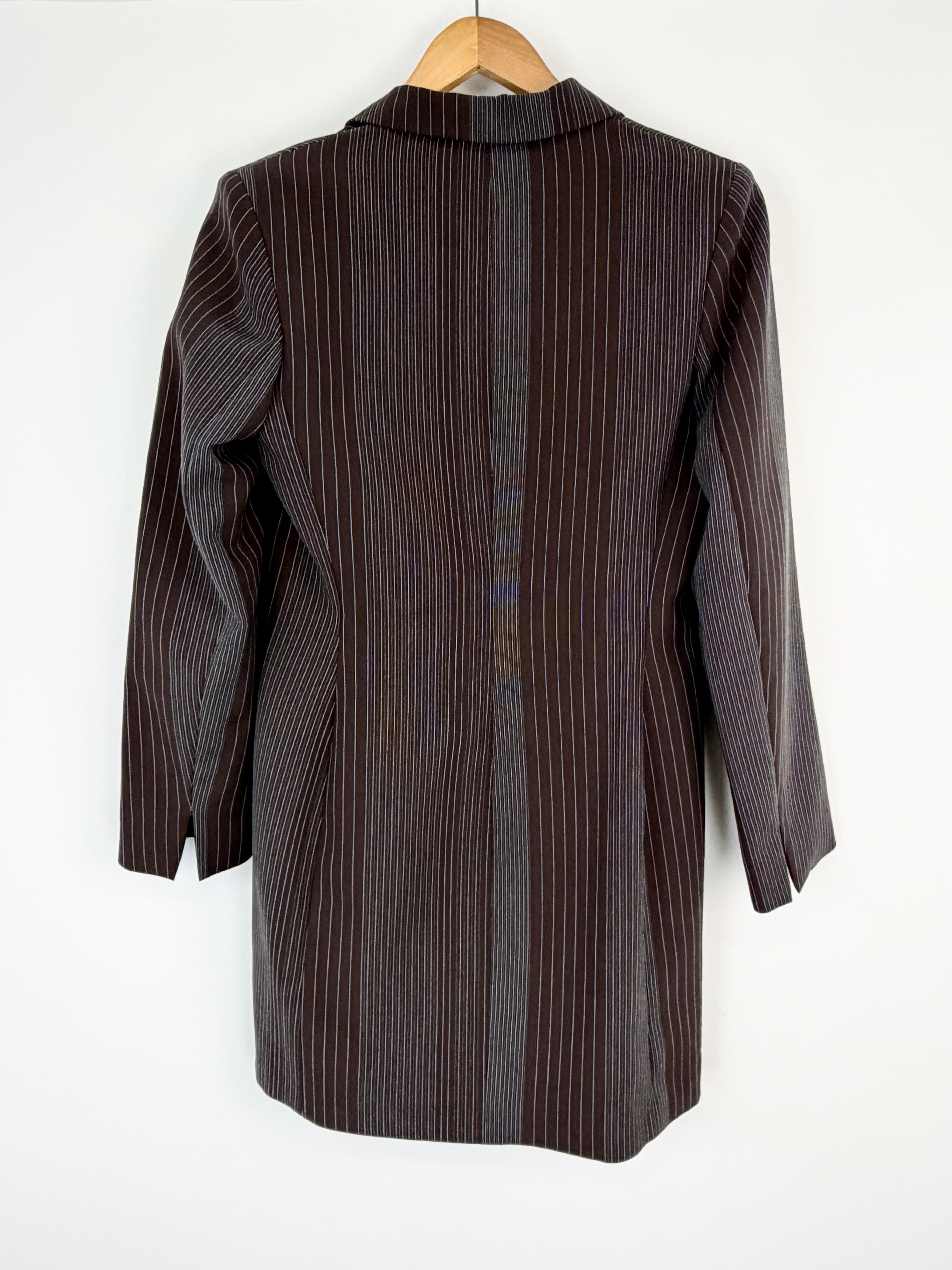 Vintage Anthea Crawford Chocolate Pinstripe Blazer - AU8