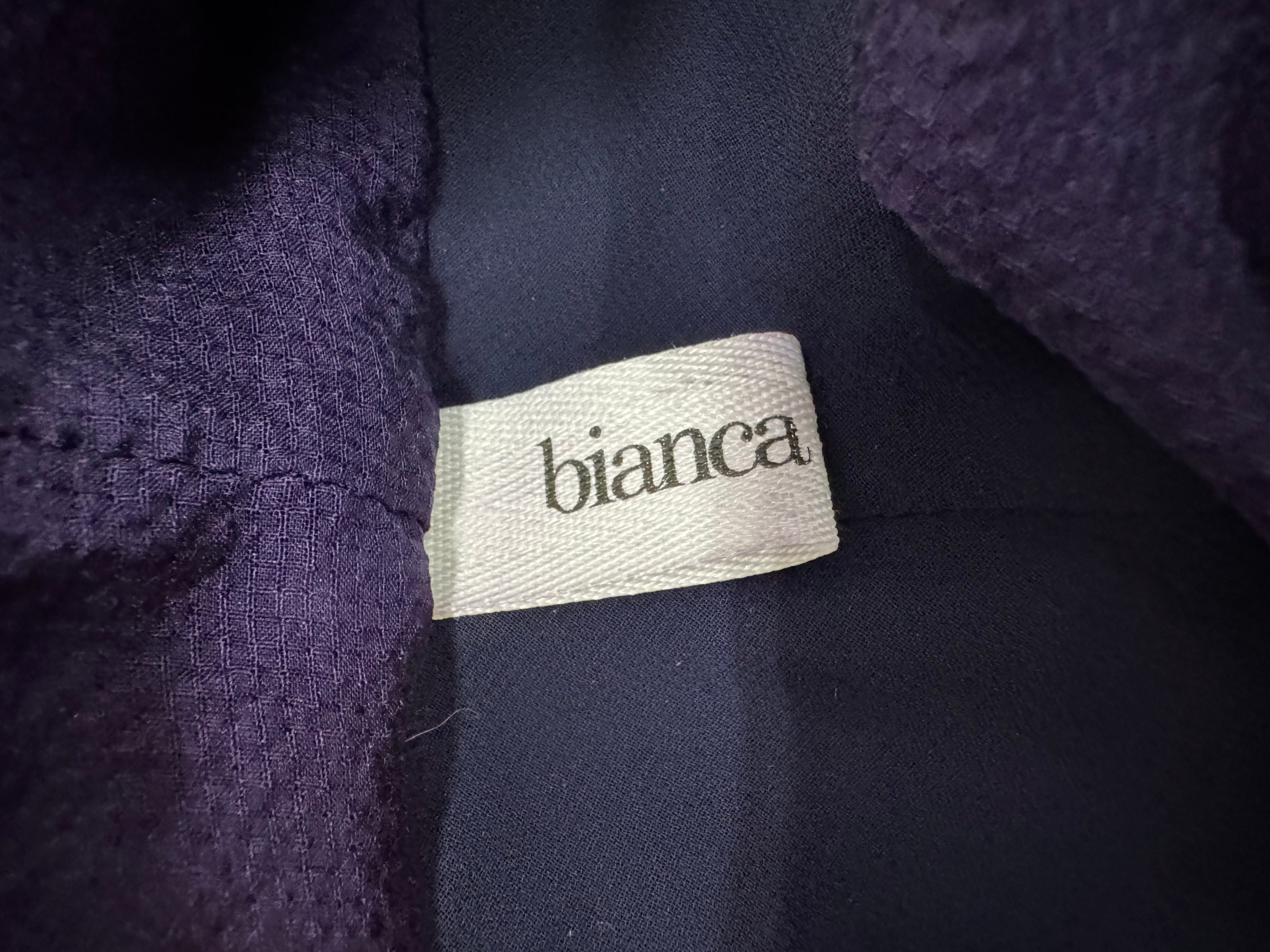Bianca Spender Dark Violet Drape Detail Sleeveless Blouse - AU10
