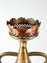 Large Engraved Copper & Brass Vase