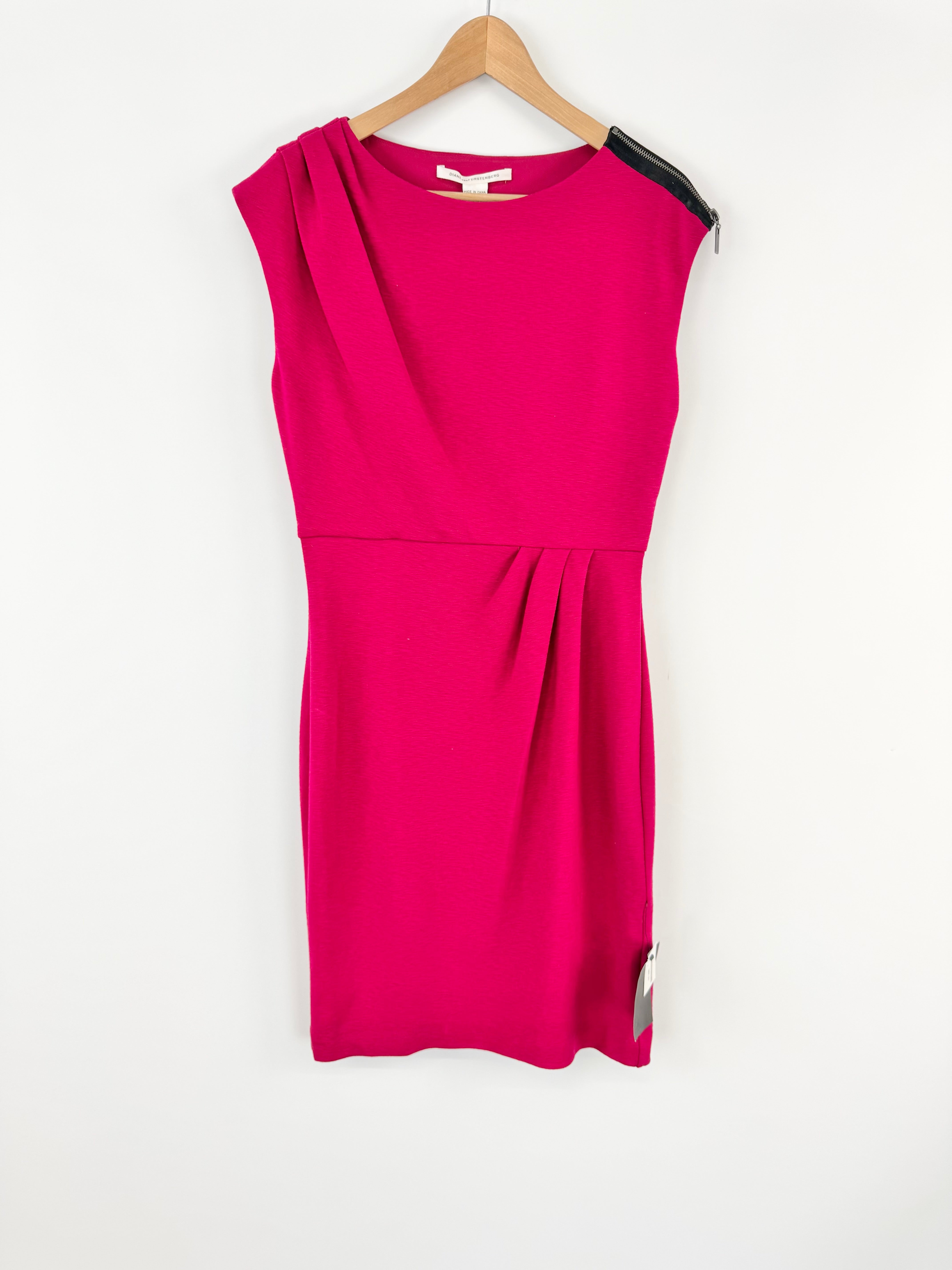 Diane von Furstenberg Berry Pink Midi Dress NWT - AU10