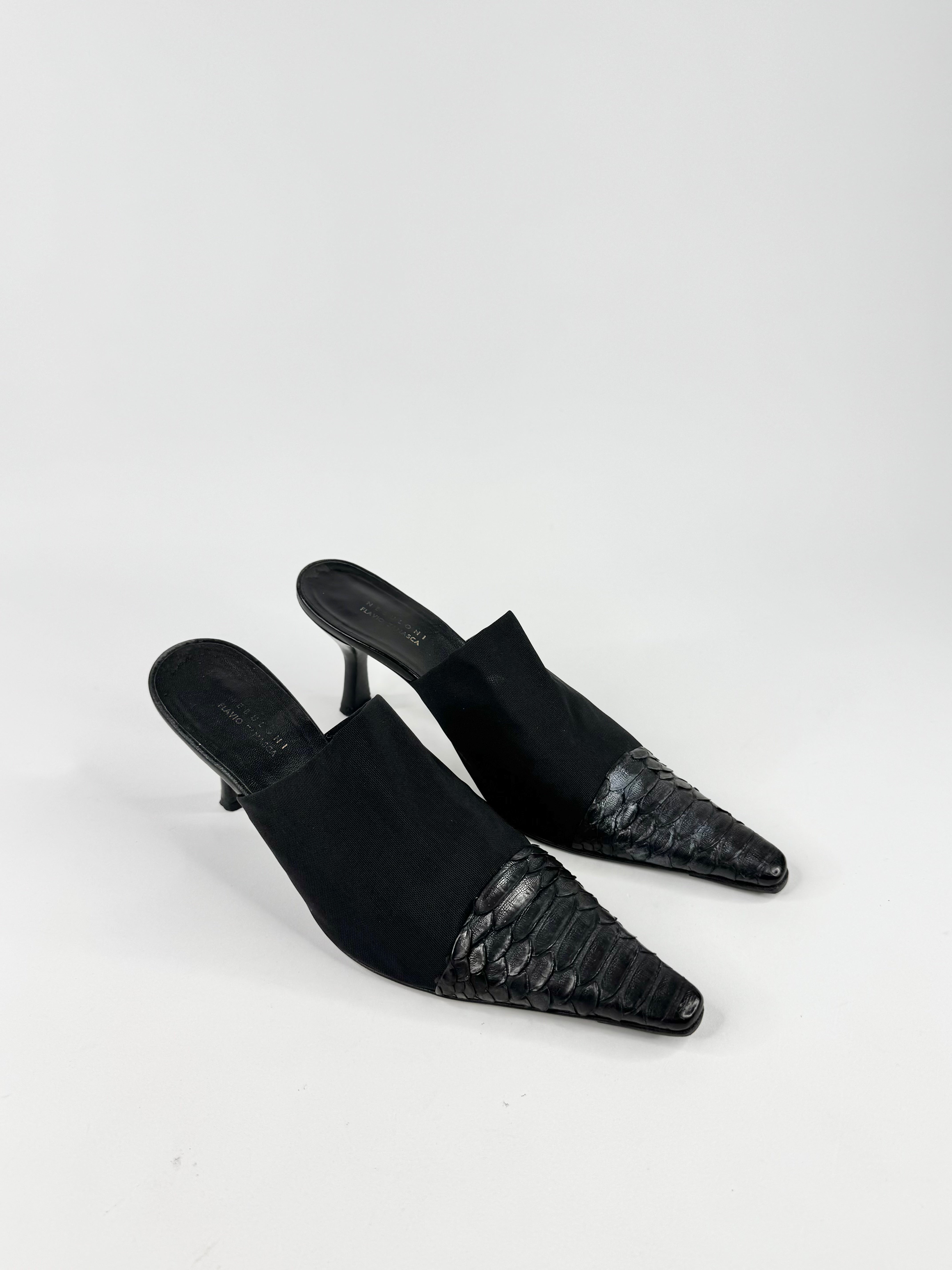 Nebuloni by Favio Zanasca Black Kitten Heel - EU38