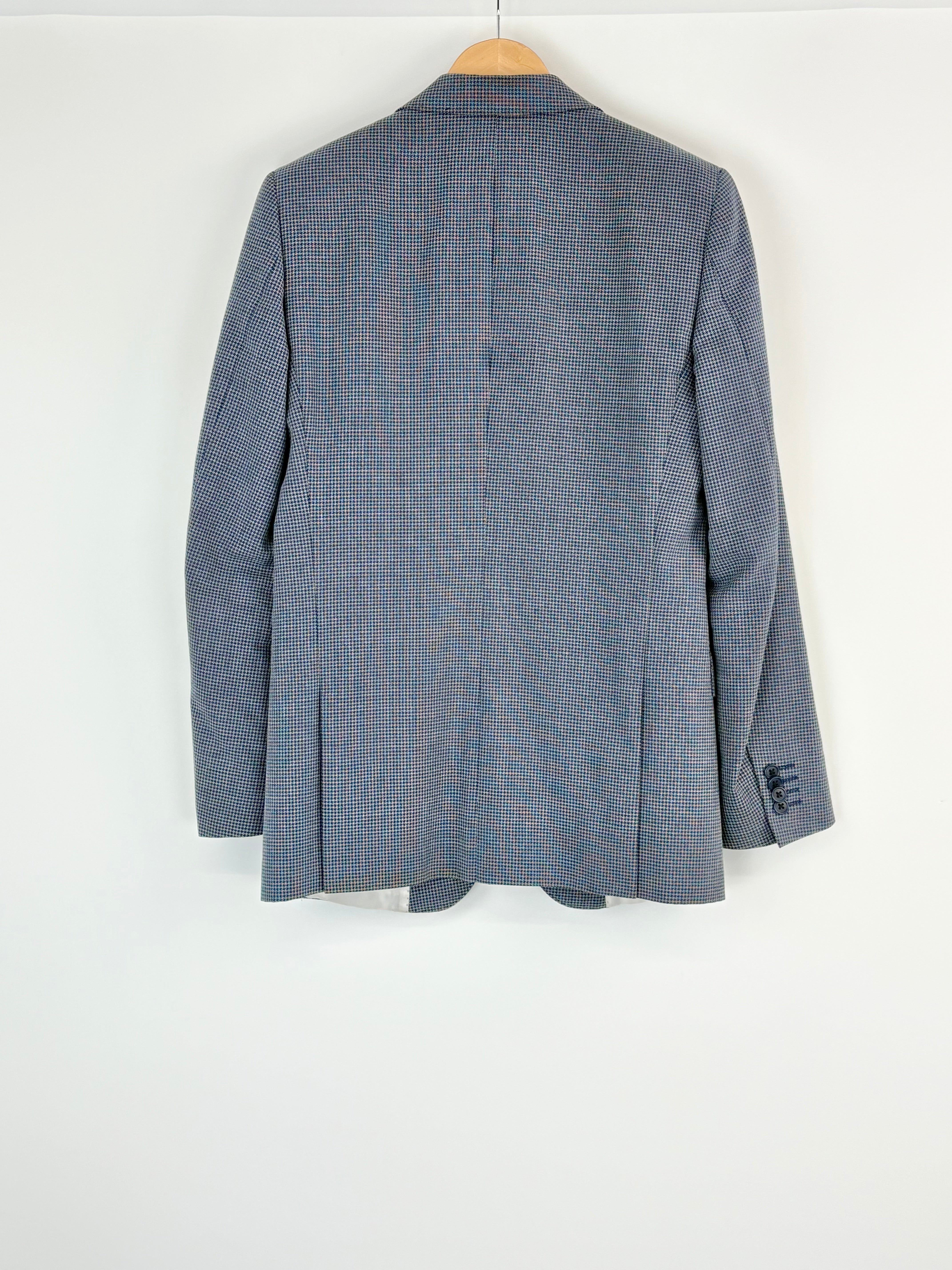 Calibre Blue Micro-Pattern Wool-Blend 2pc Suit - 36/28