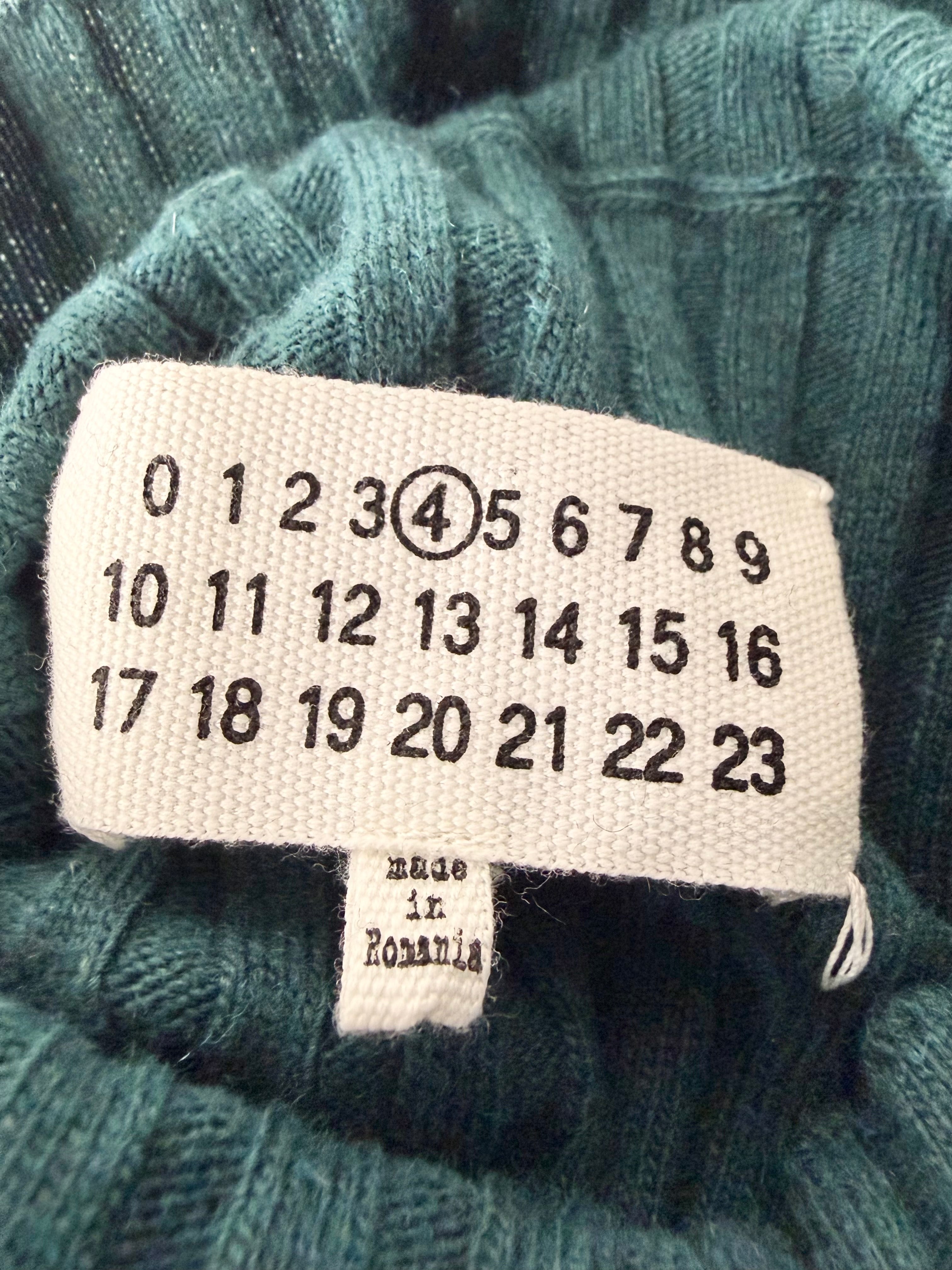 MM6 Maison Margiela Petrol Green Rib Knit Column Dress - AU10/12