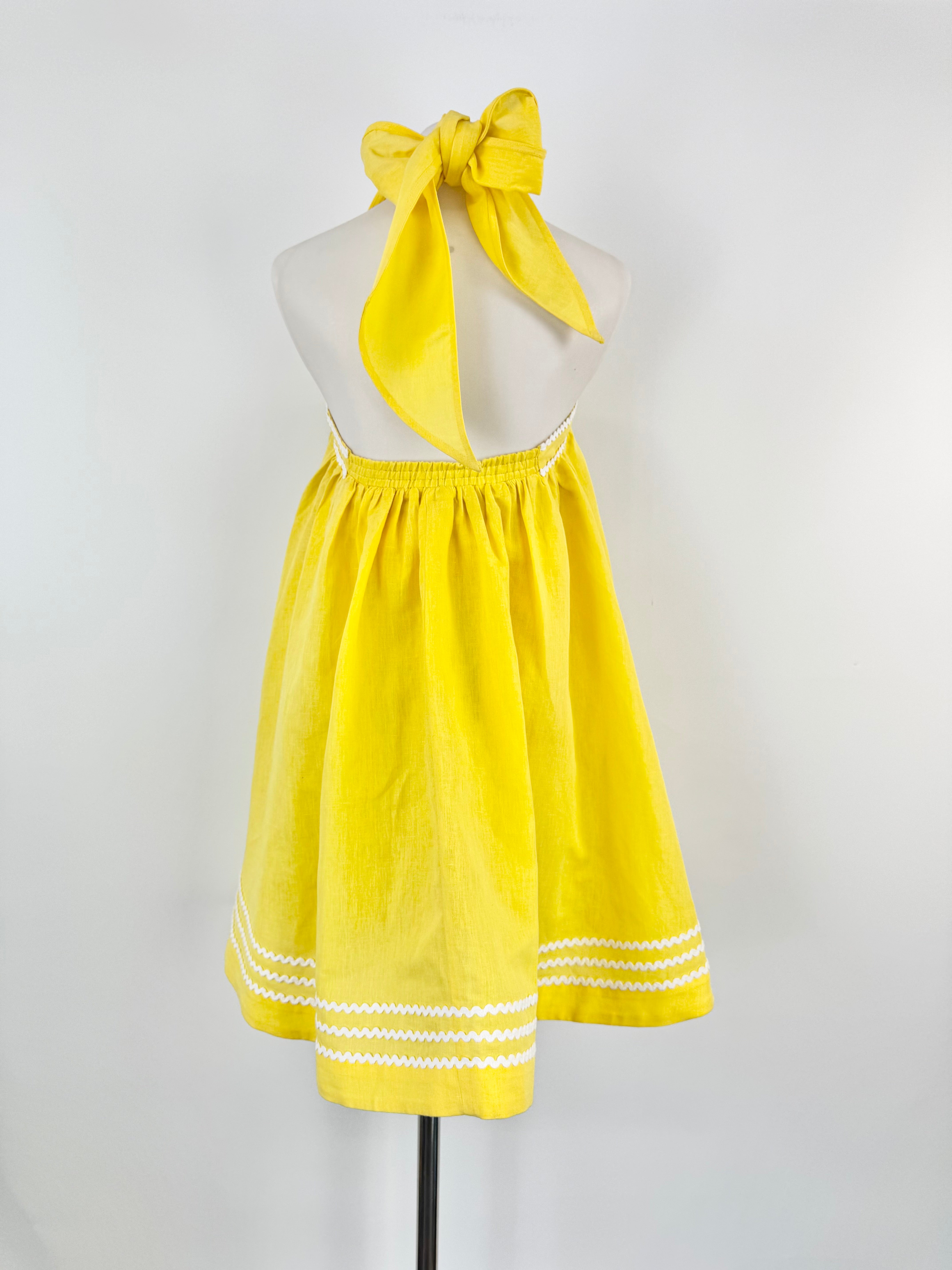 Steele Daffodil Yellow 'Annie' Halterneck A Line Top NWT - AU6/8