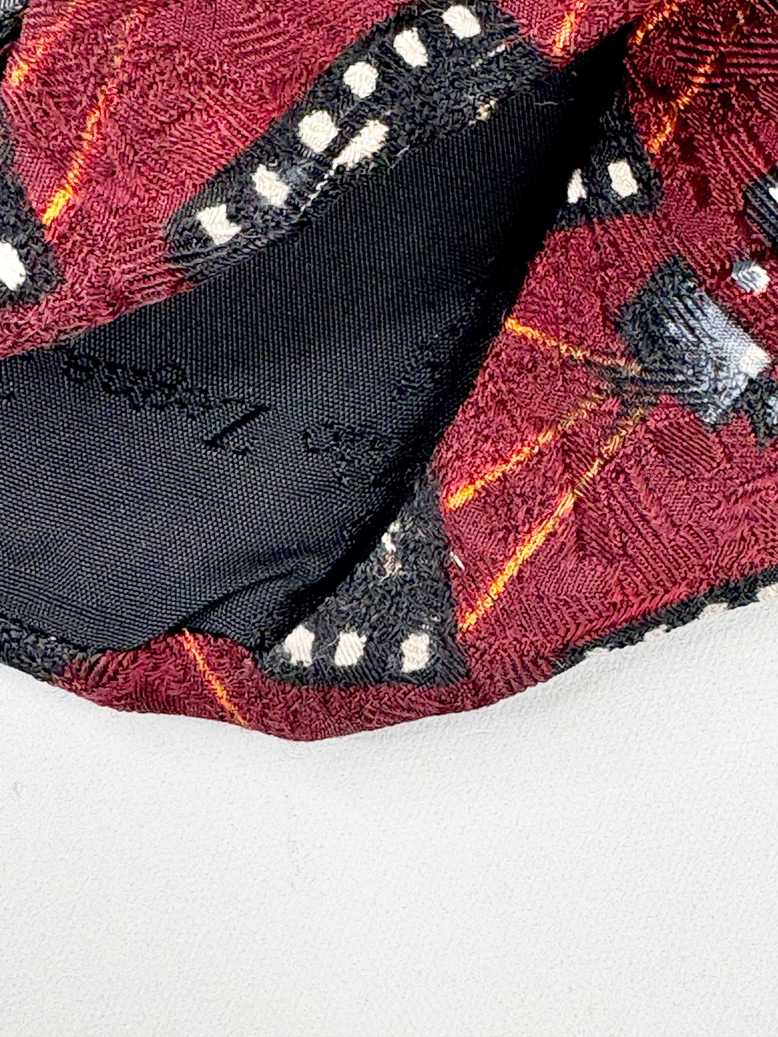 Ermenegildo Zegna Maroon Silk Film-Print Tie