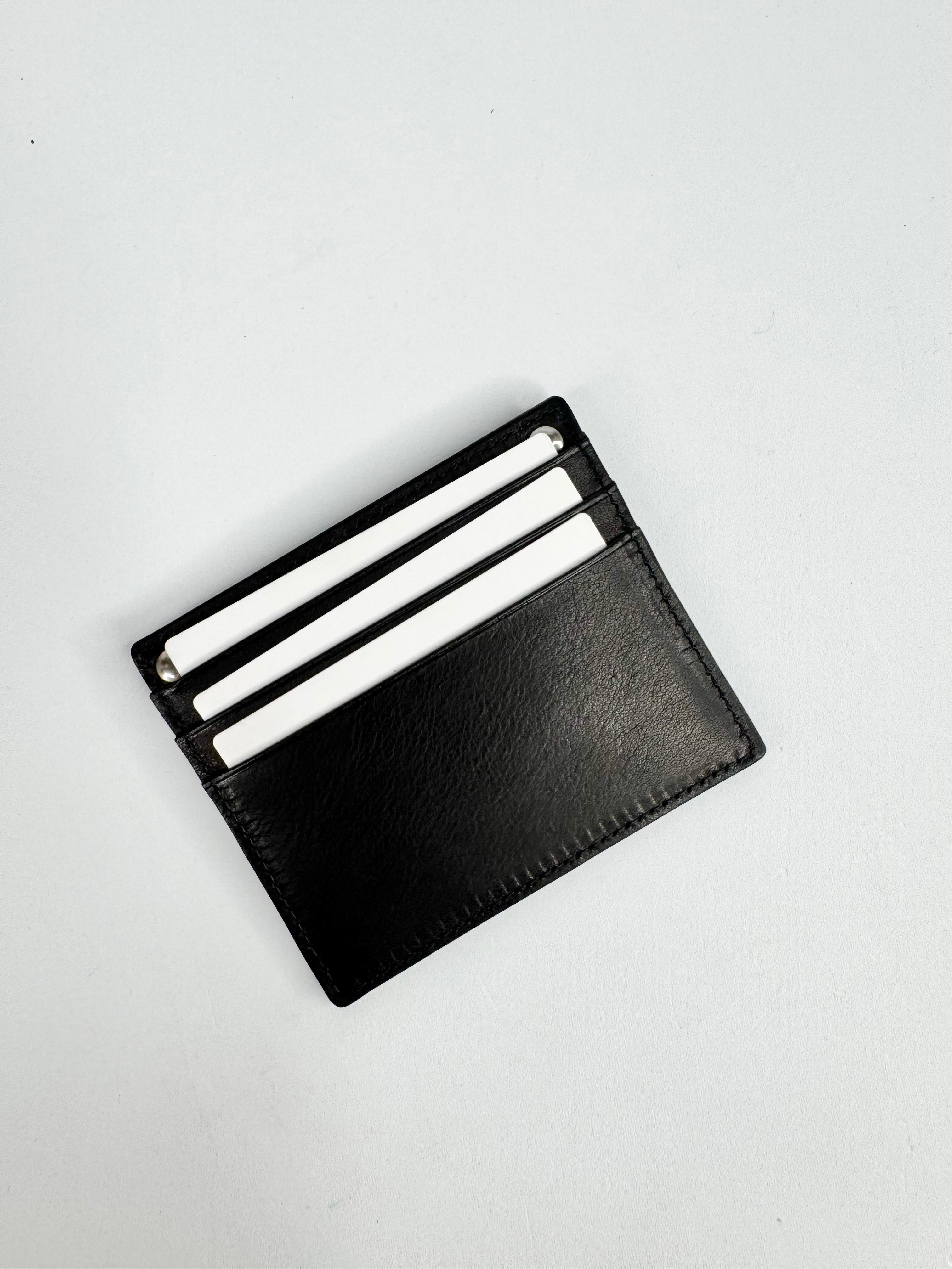 Maison Martin Margiela Black Leather Card Holder NWT