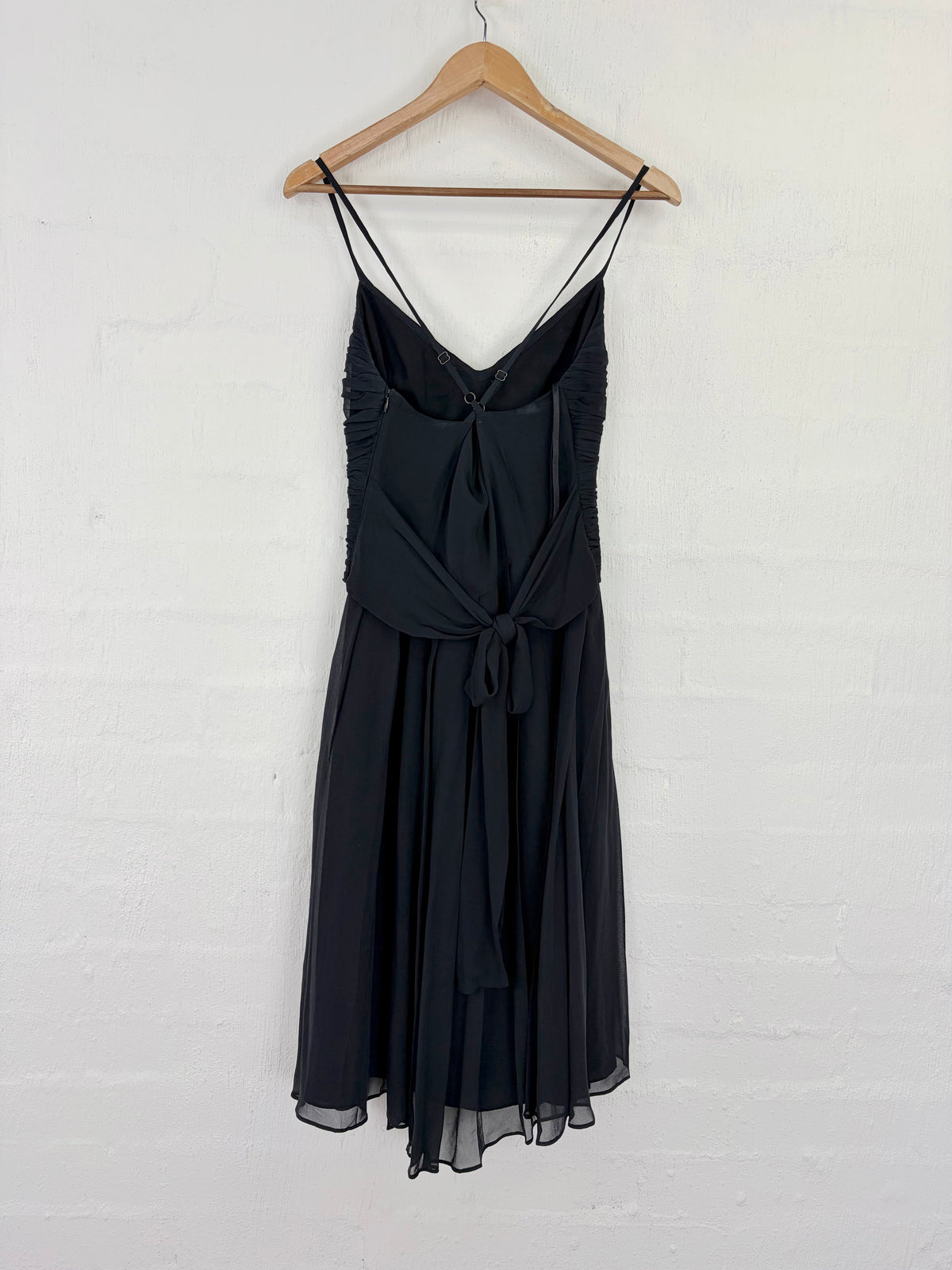 Ted Baker Black Gathered Cross Black Dress - AU10/12