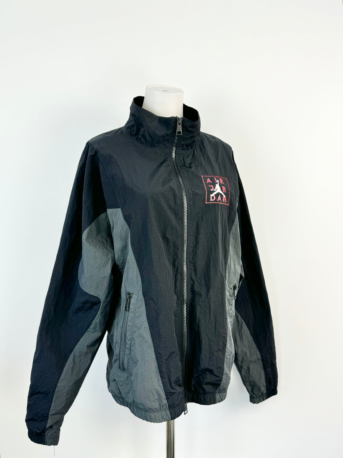 Air Jordan Black & Grey Track Jacket - S