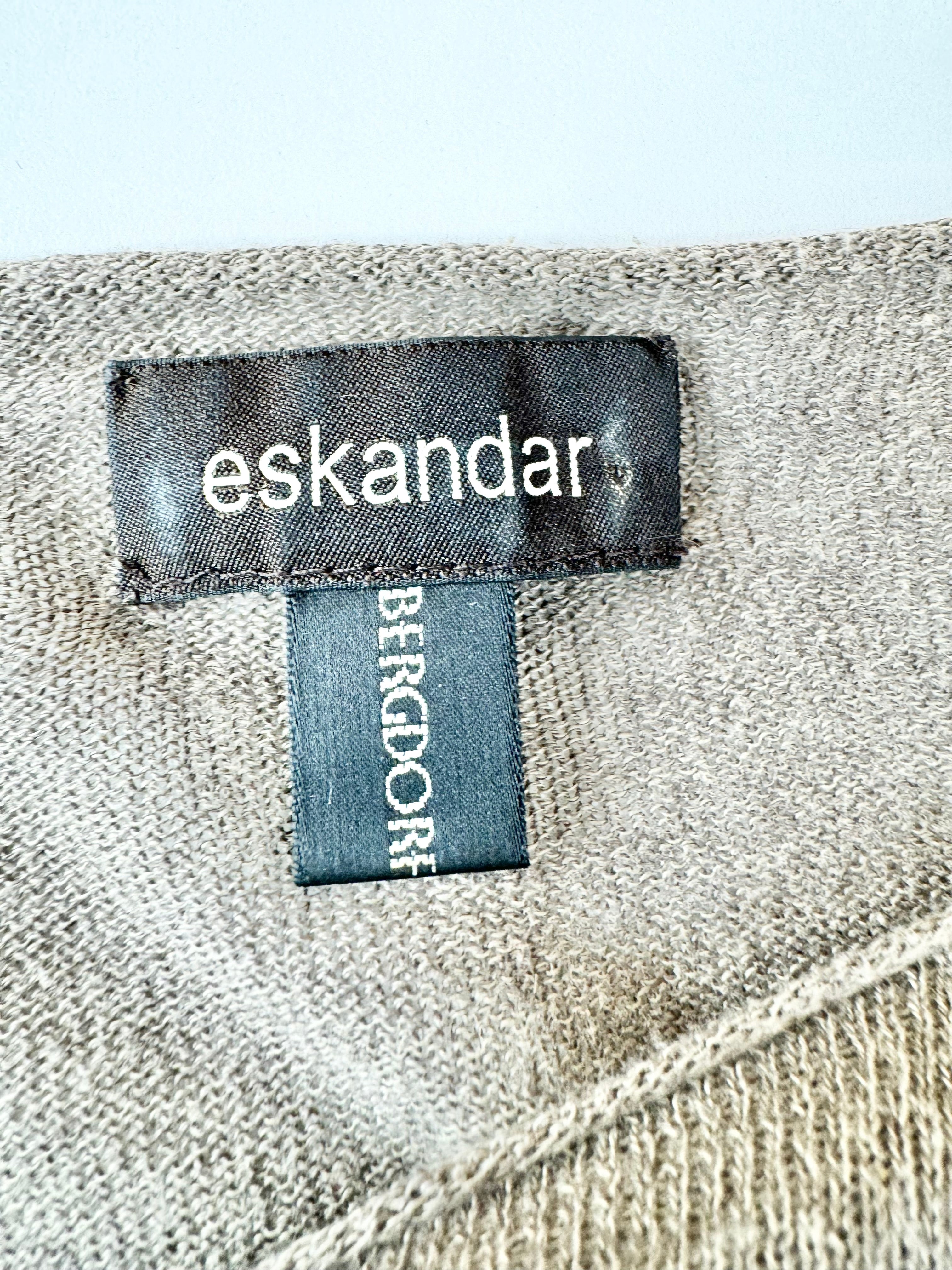 Eskander Tawny Linen & Cotton Relaxed Fit Long Top - AU10