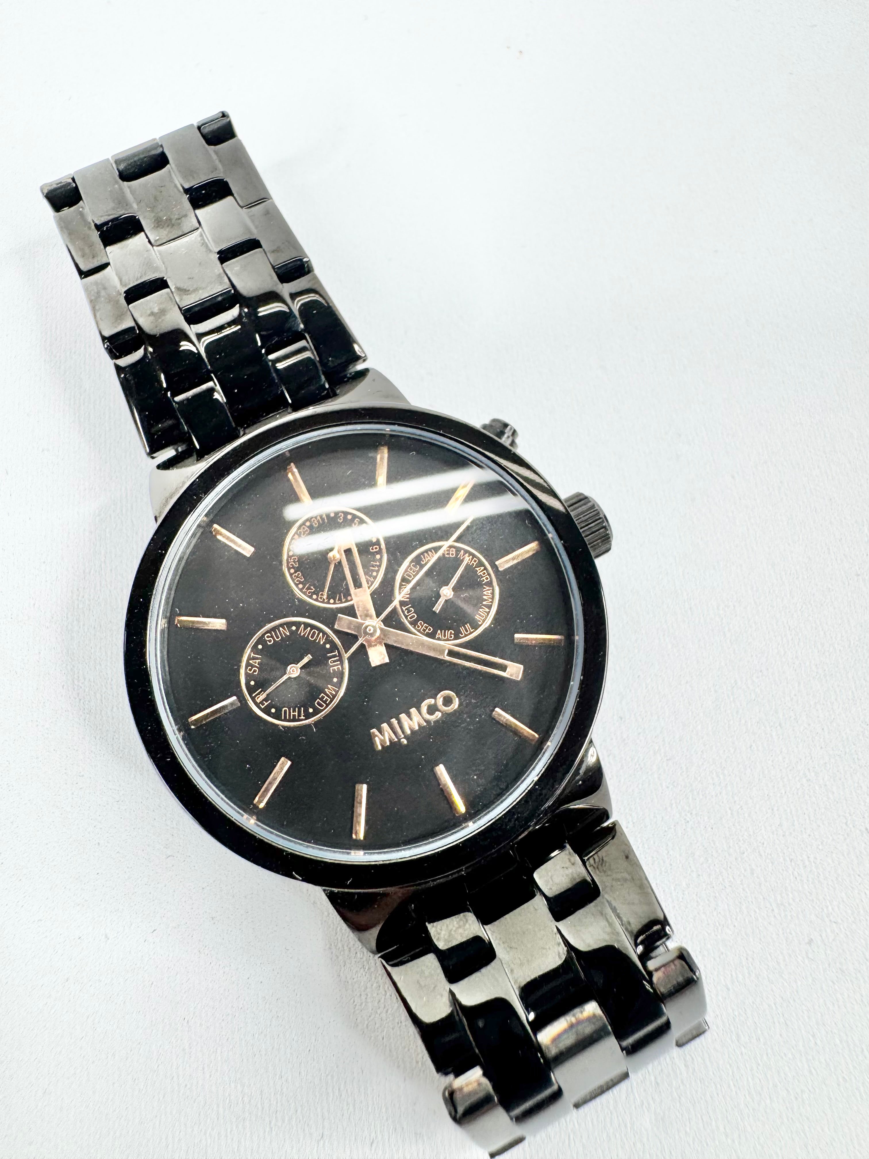 Mimco Black & Rose Gold Watch