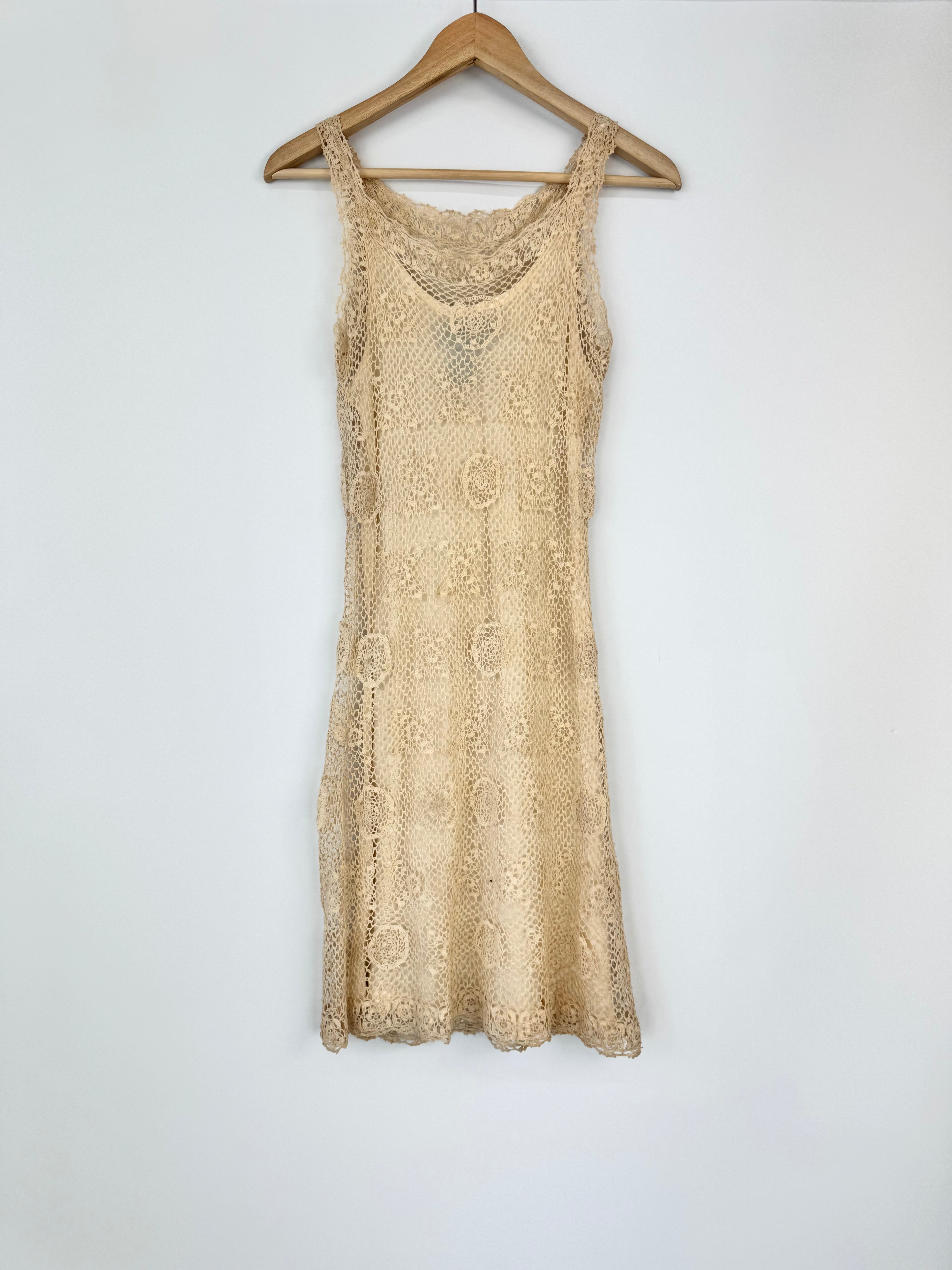 Vintage Ralph Lauren Vanilla Lay Overlay Summer Dress - AU10