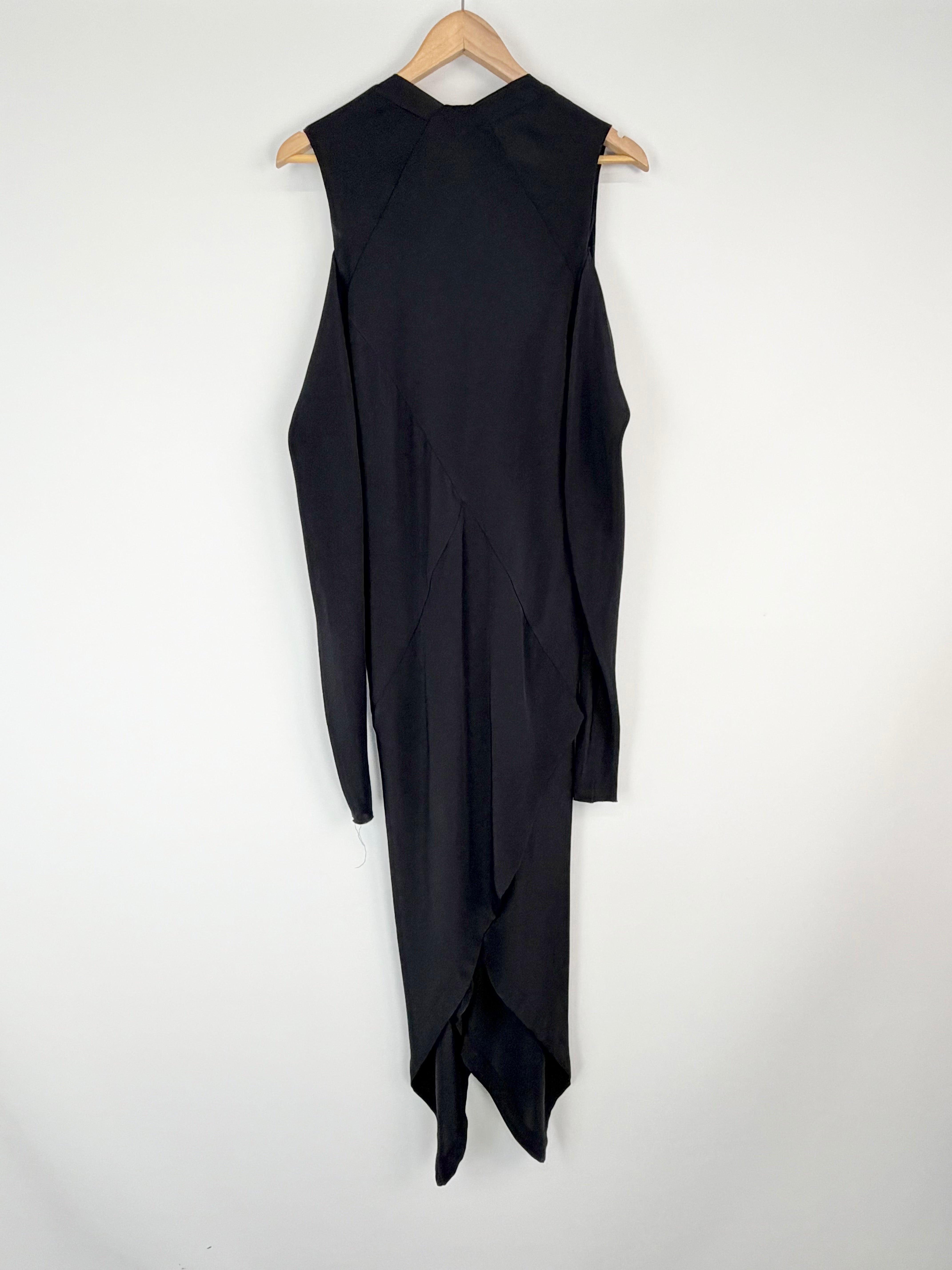 KitX Black Tiered Open Shoulder Dress - AU8