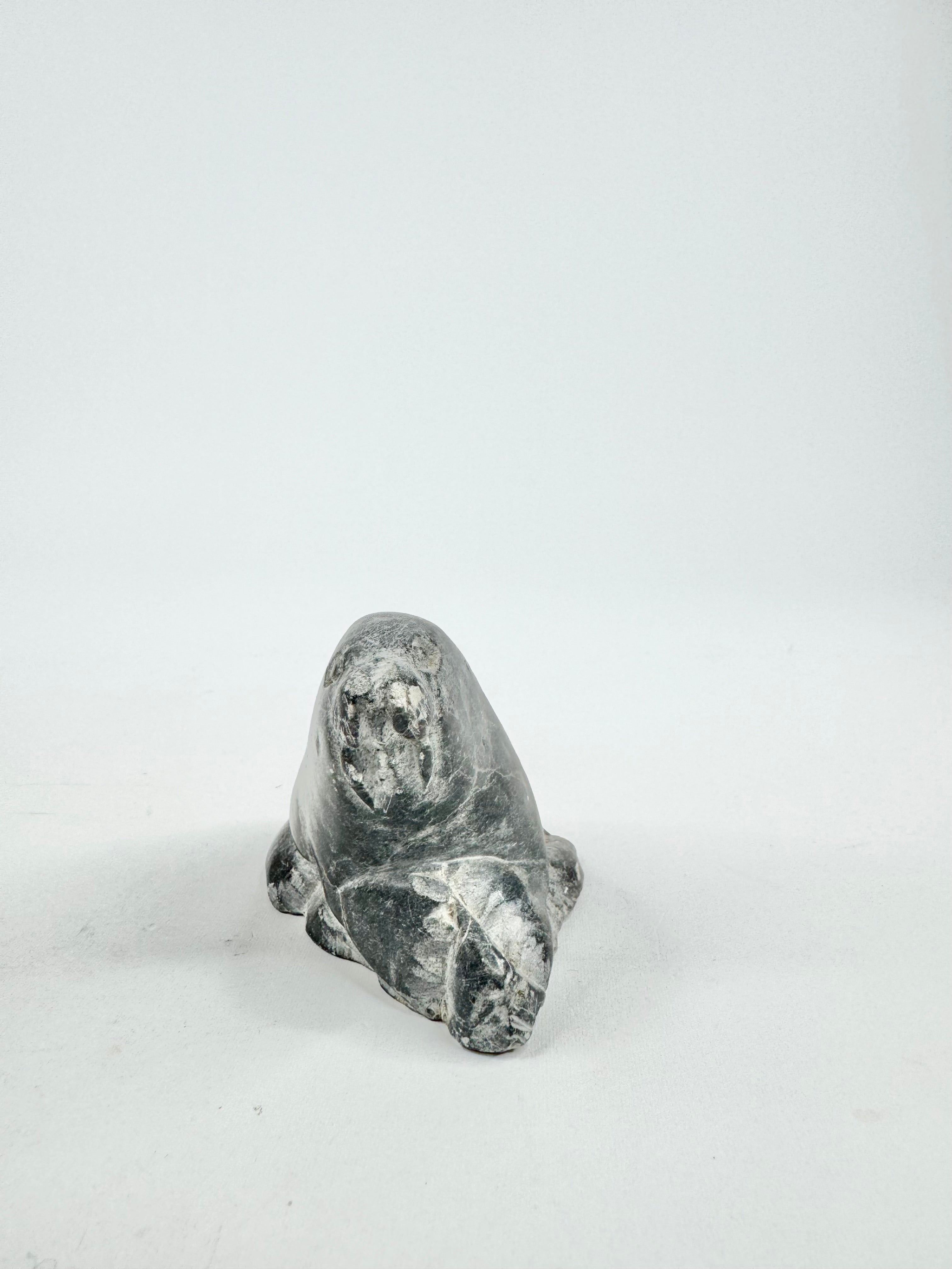 Soapstone Carved Walrus Eskimo Art Canada