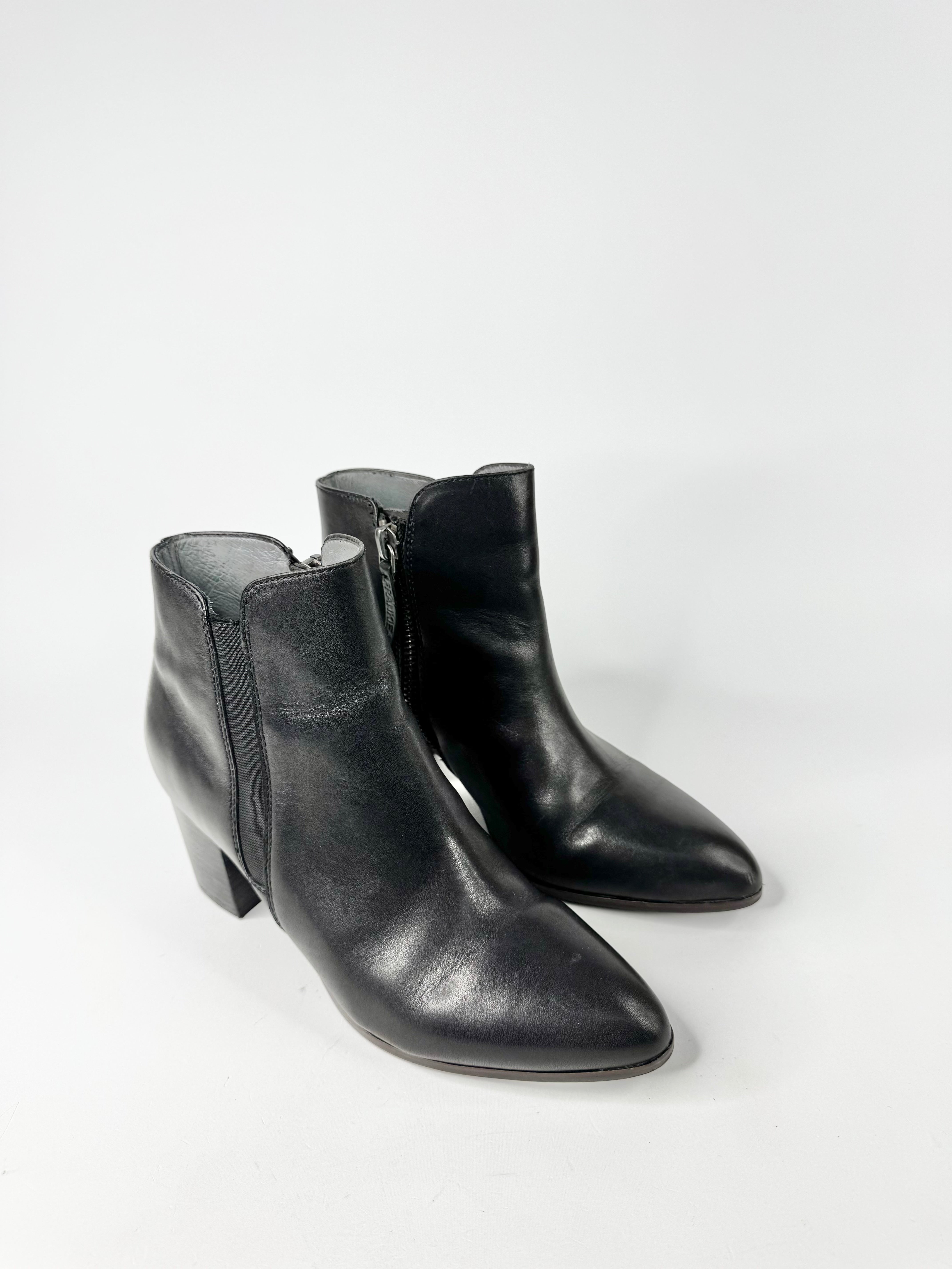 Frankie4 Black Leather Ankle Boots - EU40.5