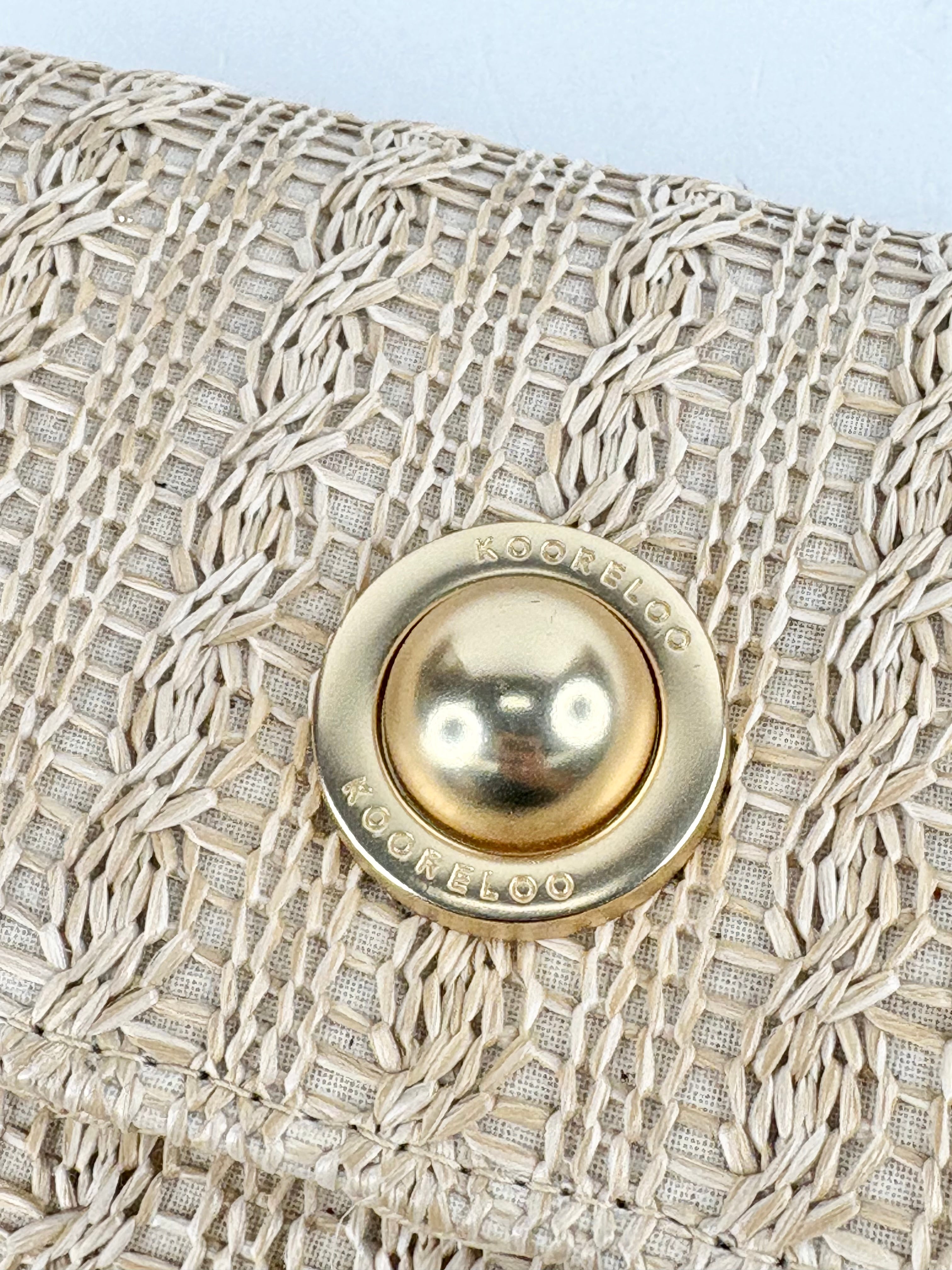 Kooreloo Raffia & Gold Toned 'Finesse' Shoulder Bag