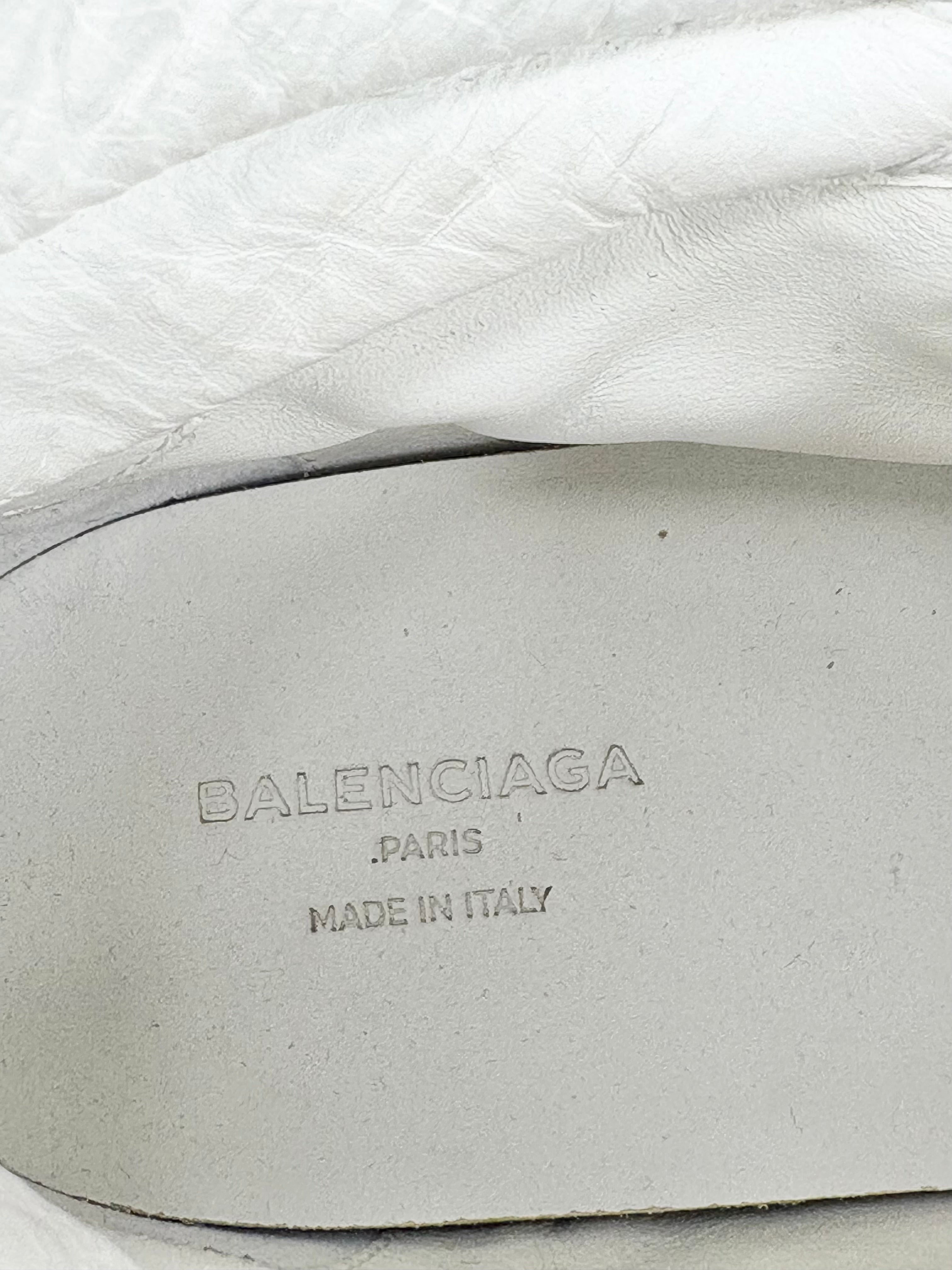 Balenciaga Peach & Burnt Orange Suede Contrast High-Top Sneakers - EU38