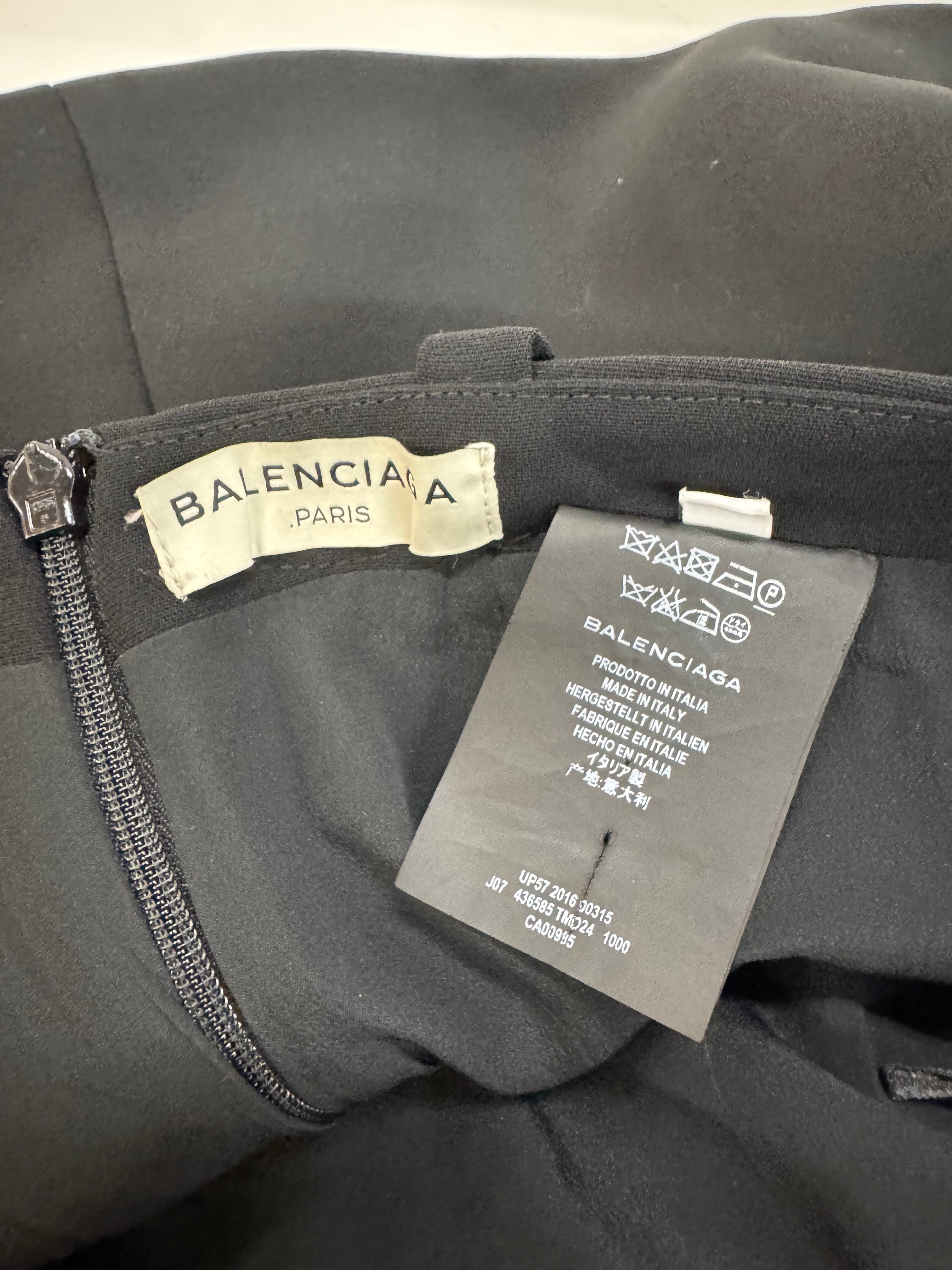 Balenciaga Winter 2016 Black Mini Jupe Mini Skirt - AU6/8