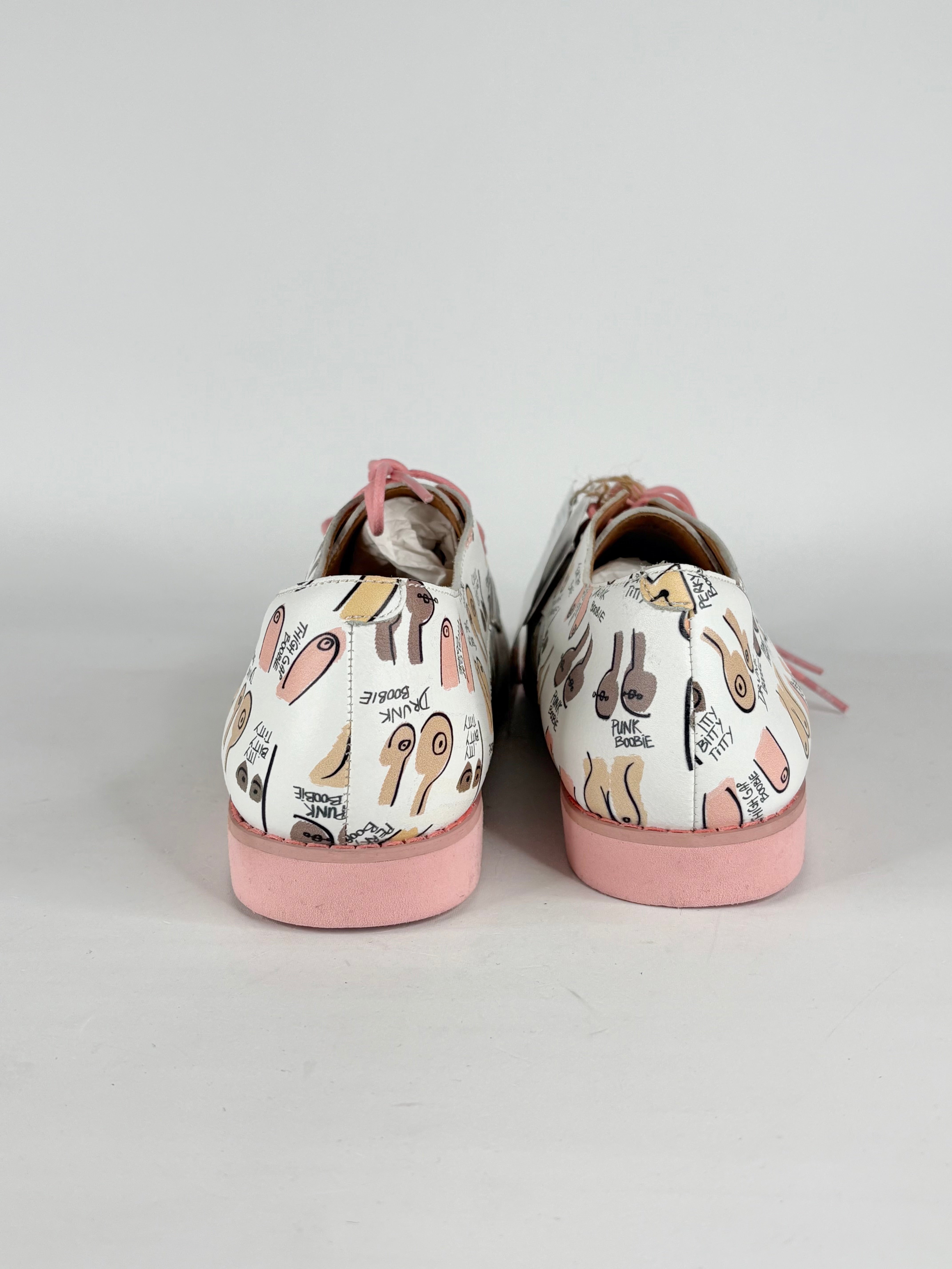 Rollie White Leather Patterned Derby Shoes - EU40
