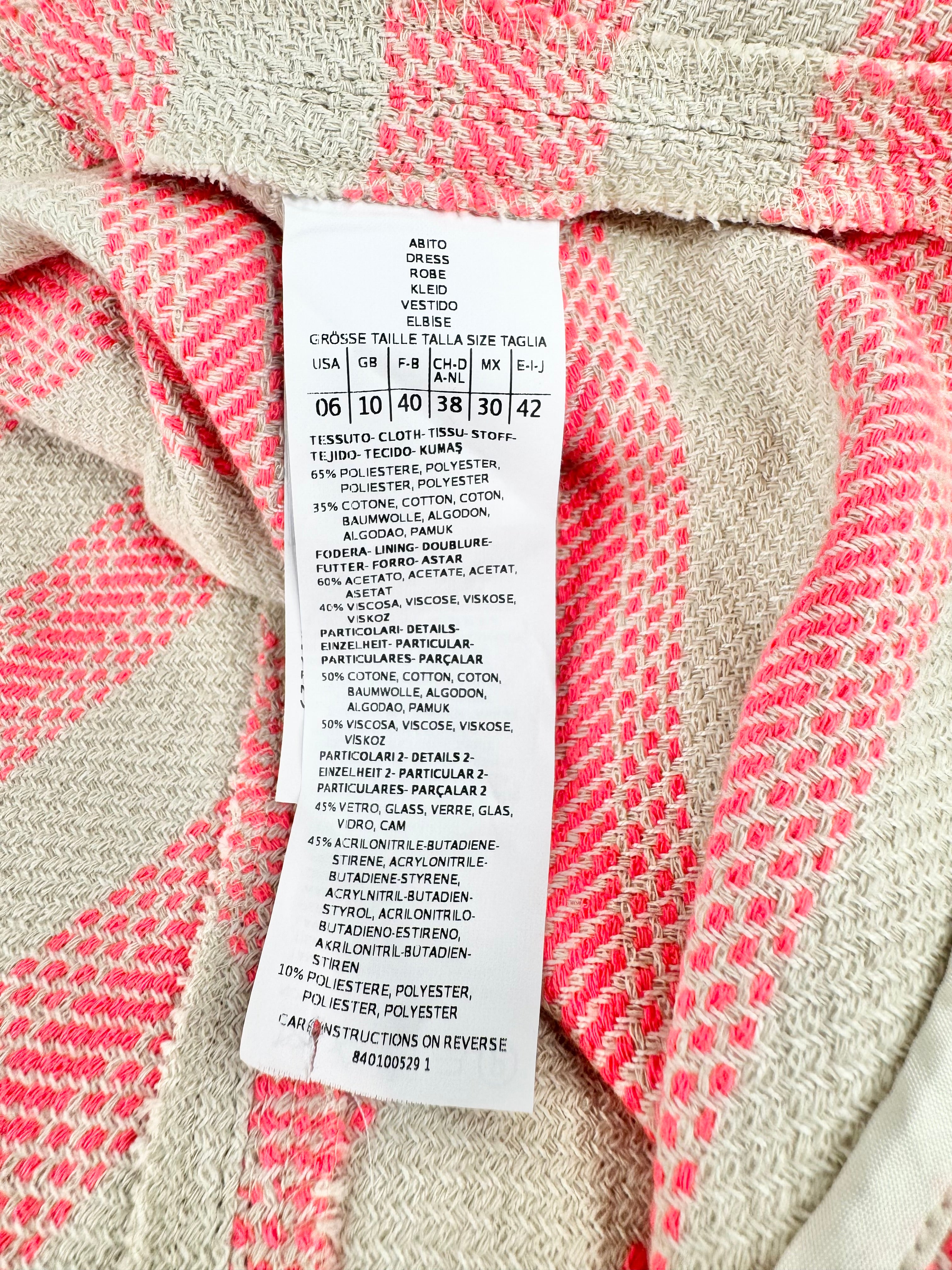 Max & Co Blush Pink & Cream Striped & Jewel Embellished Dress & Jacket - AU8